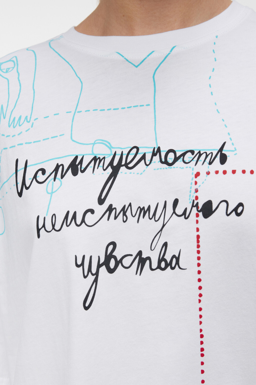 Футболка oversize хлопковая с принтом - цвет мультиколор - 5