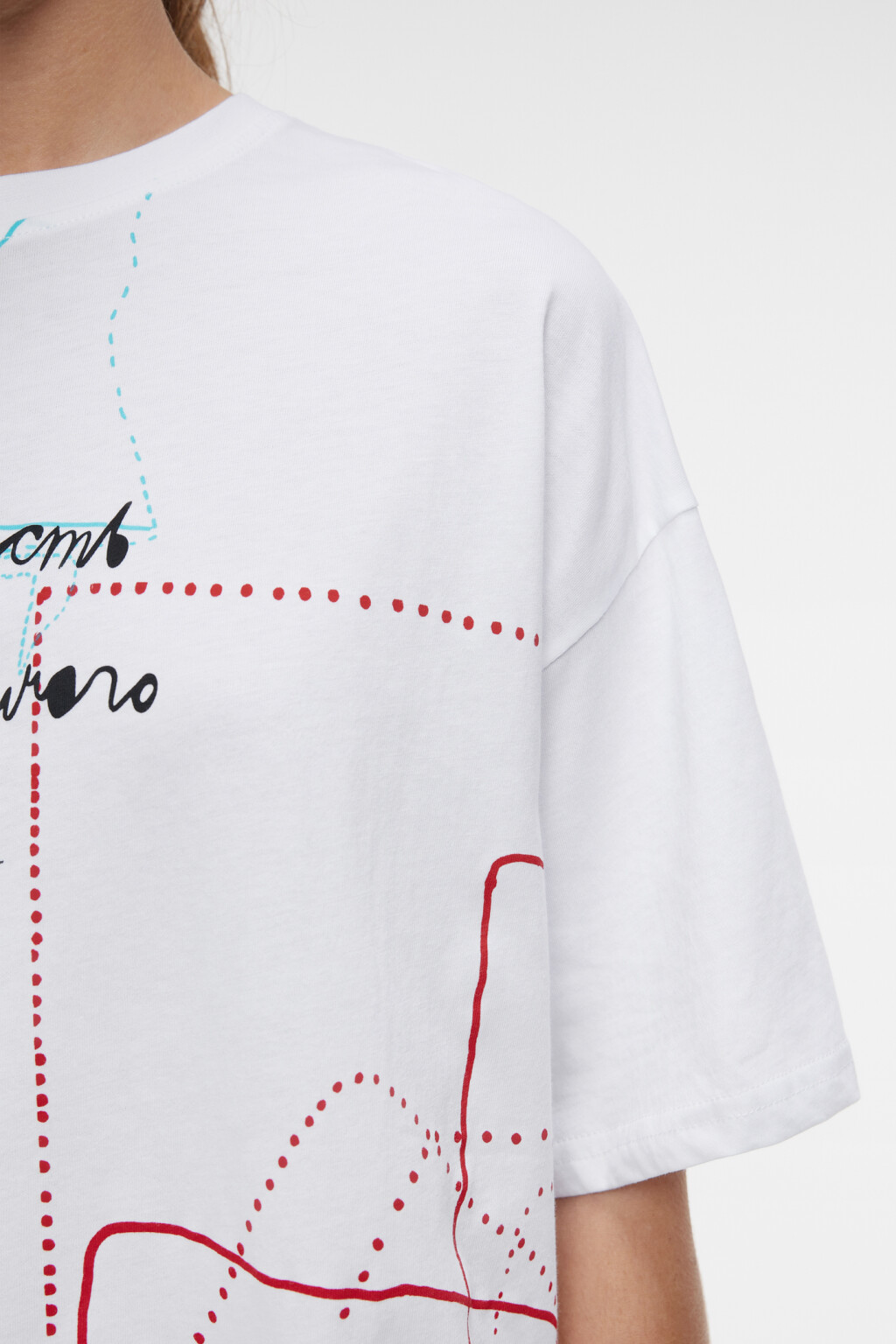 Футболка oversize хлопковая с принтом - цвет мультиколор - 6