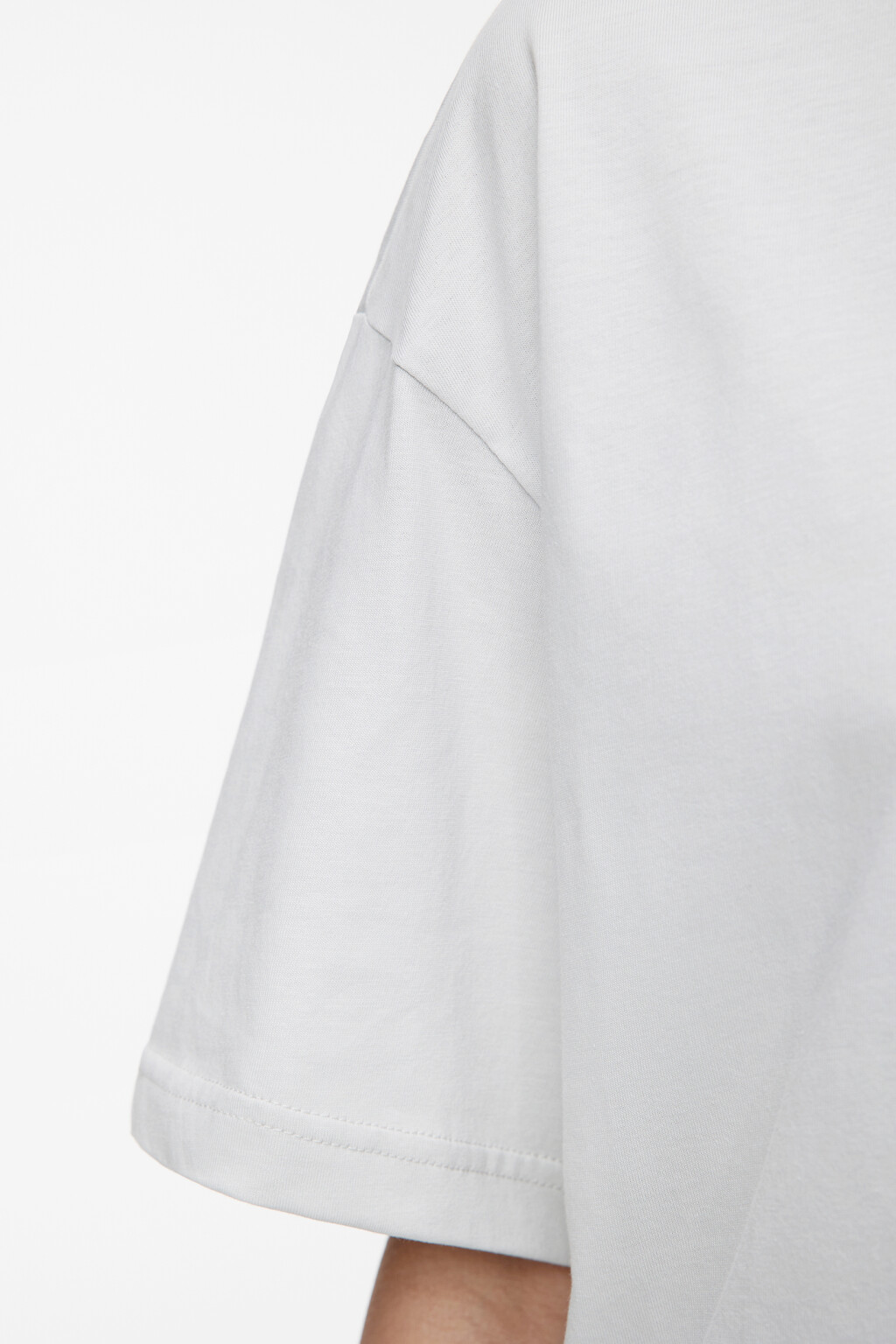 Футболка oversize хлопковая с принтом и надписями - цвет серый - 6