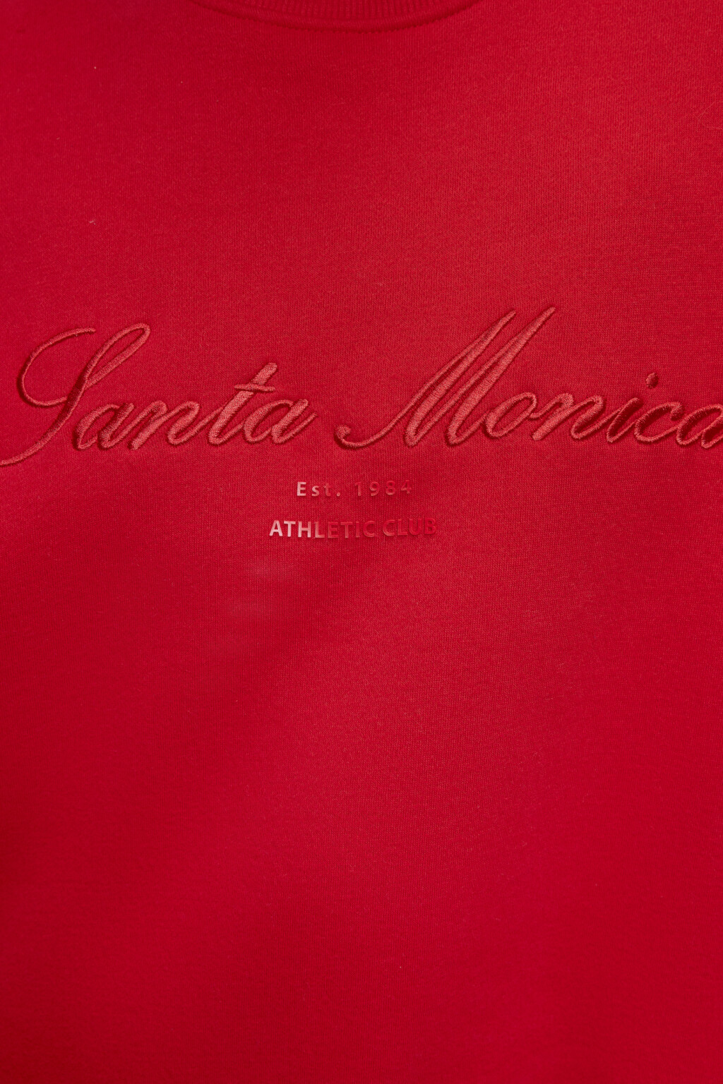 Свитшот oversize хлопковый с принтом-надписью - цвет красный - 5