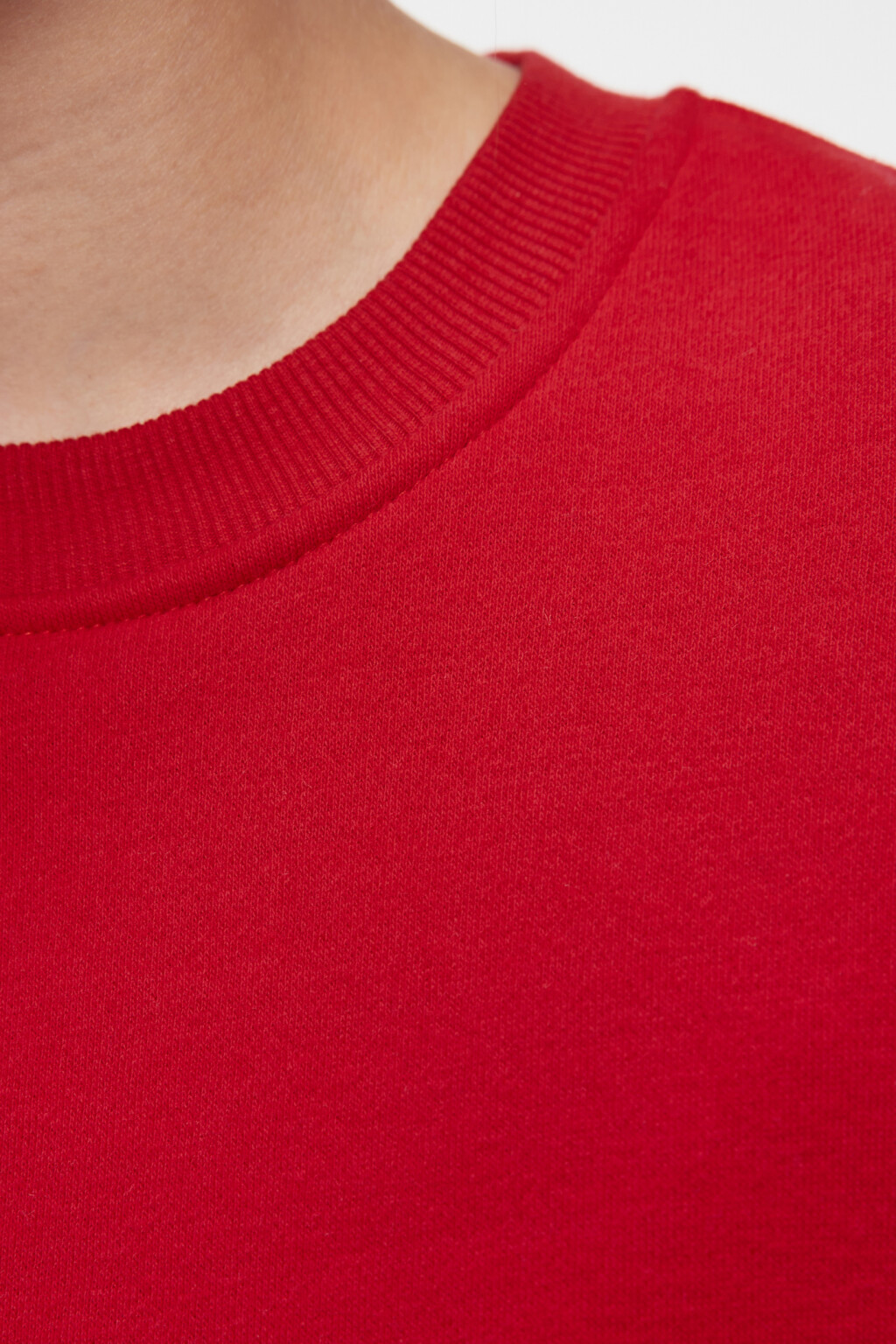 Свитшот oversize хлопковый с принтом-надписью - цвет красный - 6