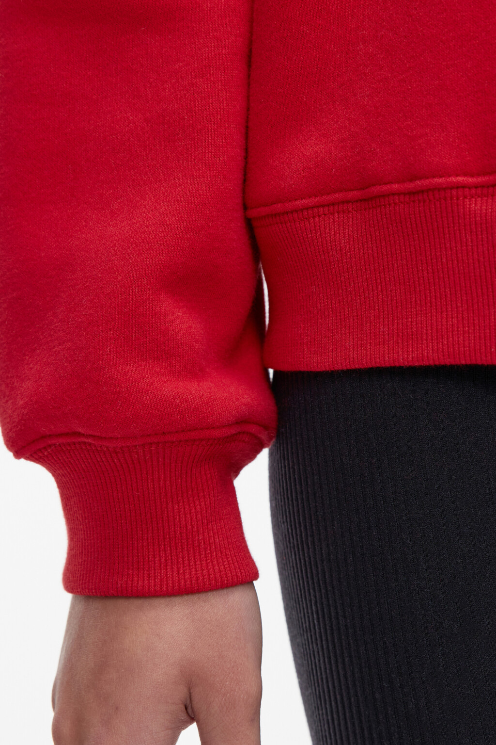 Свитшот oversize хлопковый с принтом-надписью - цвет красный - 7