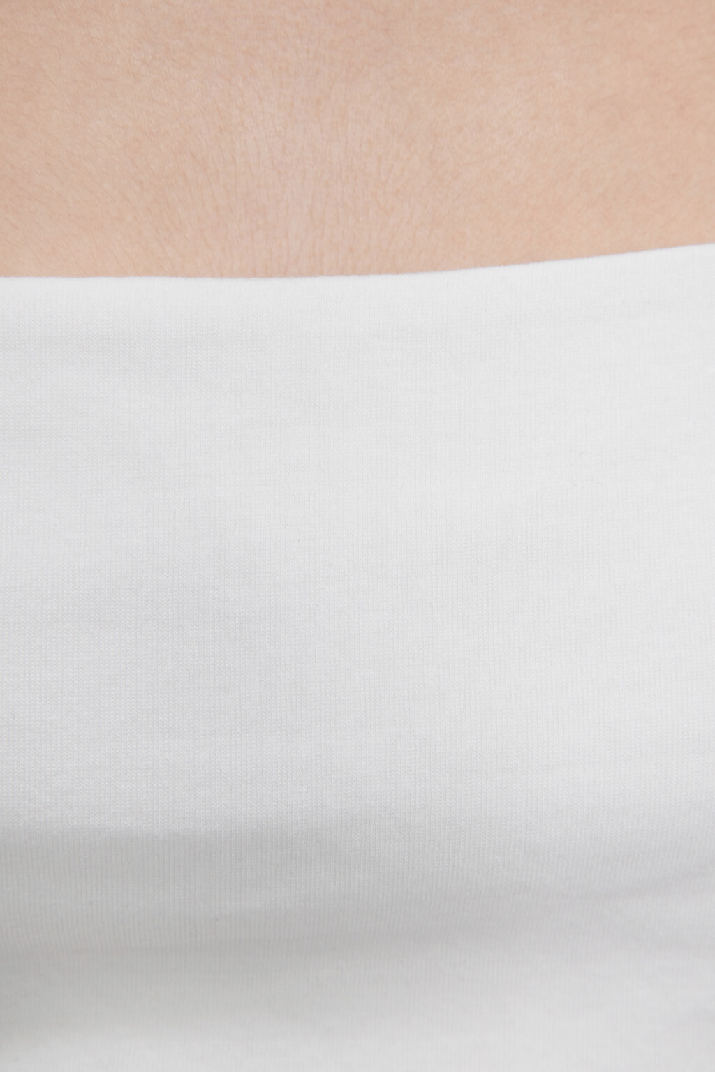 Топ-футболка хлопковый облегающий с вырезом каре - цвет белый - 6