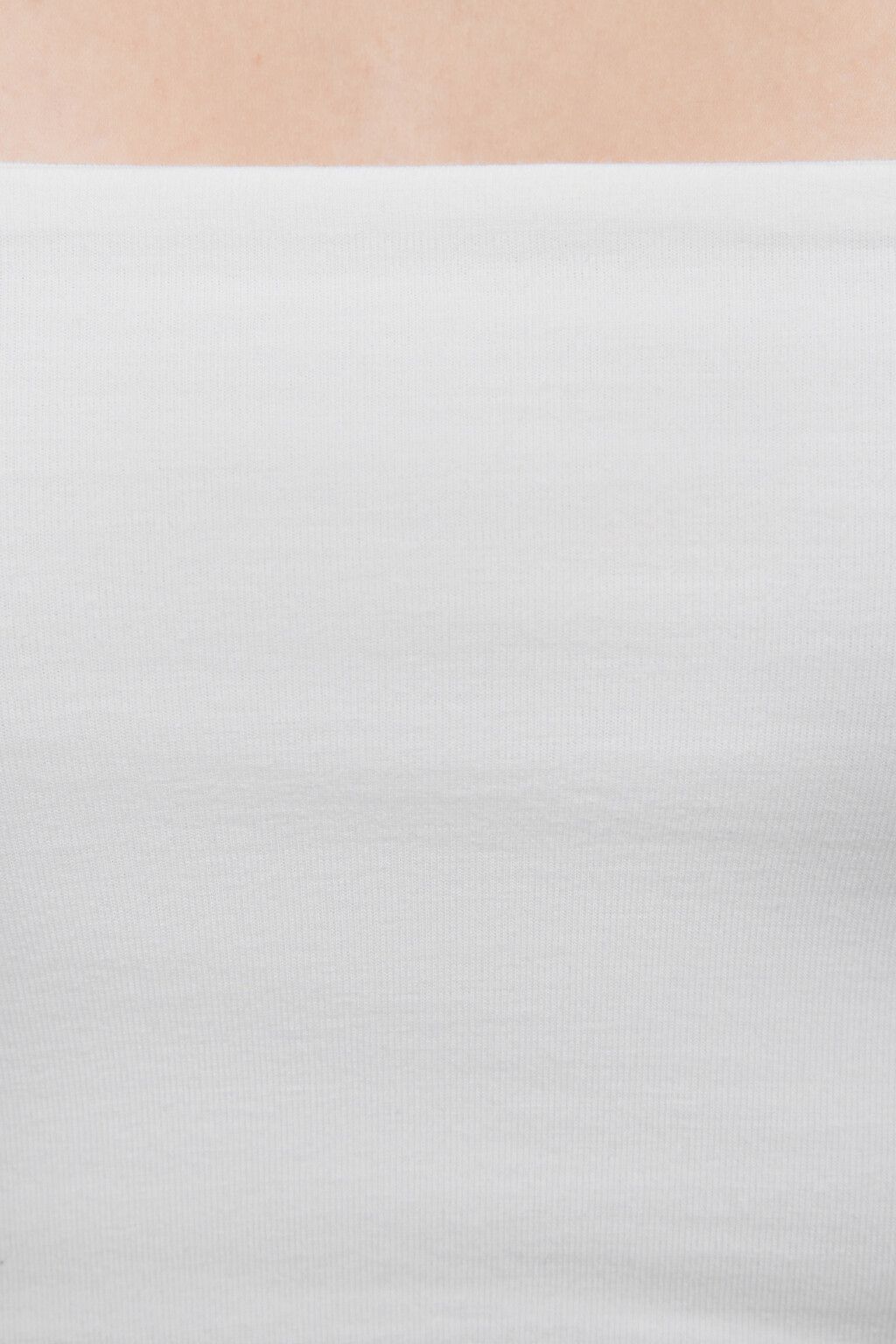 Топ-бандо хлопковый облегающий без бретелек - цвет белый - 5