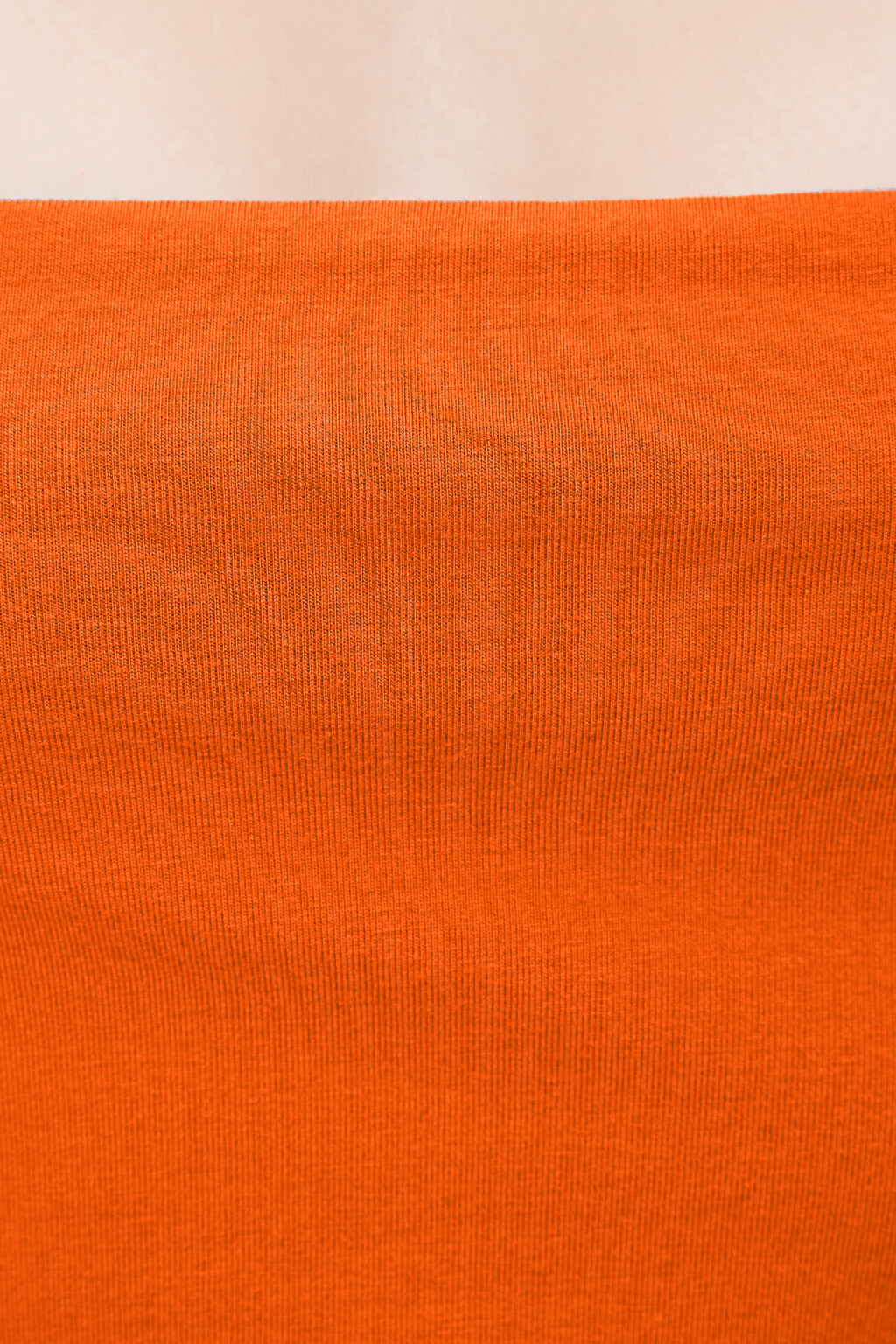Топ-бандо хлопковый облегающий без бретелек - цвет оранжевый - 4