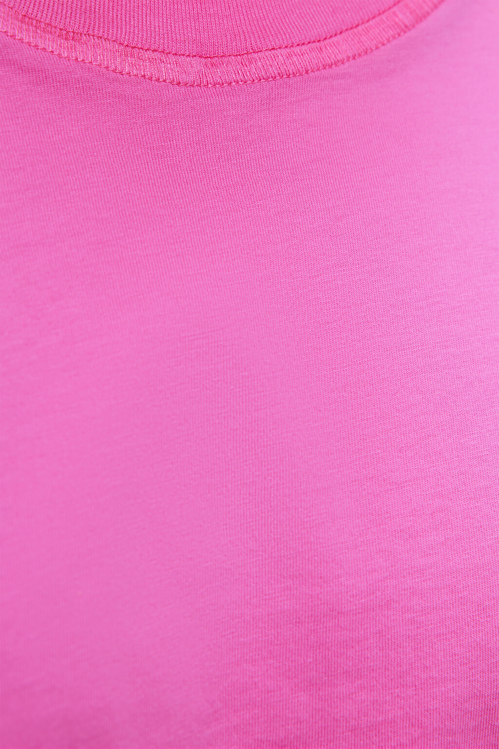 Футболка-топ oversize укороченная однотонная - цвет розовый - 5