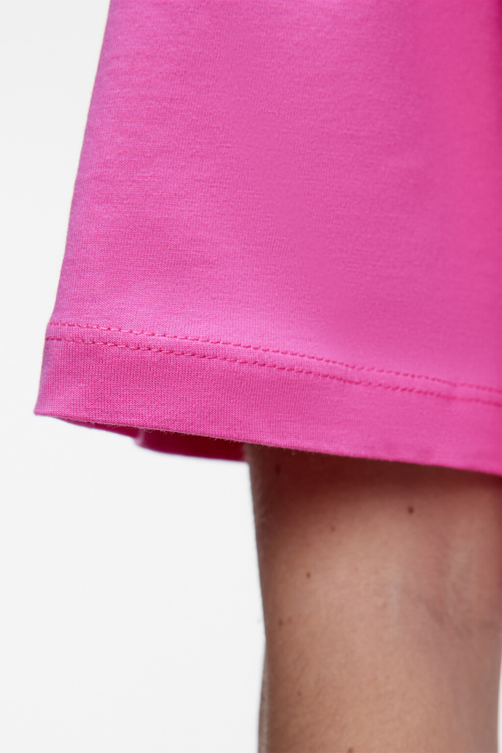Футболка-топ oversize укороченная однотонная - цвет розовый - 6