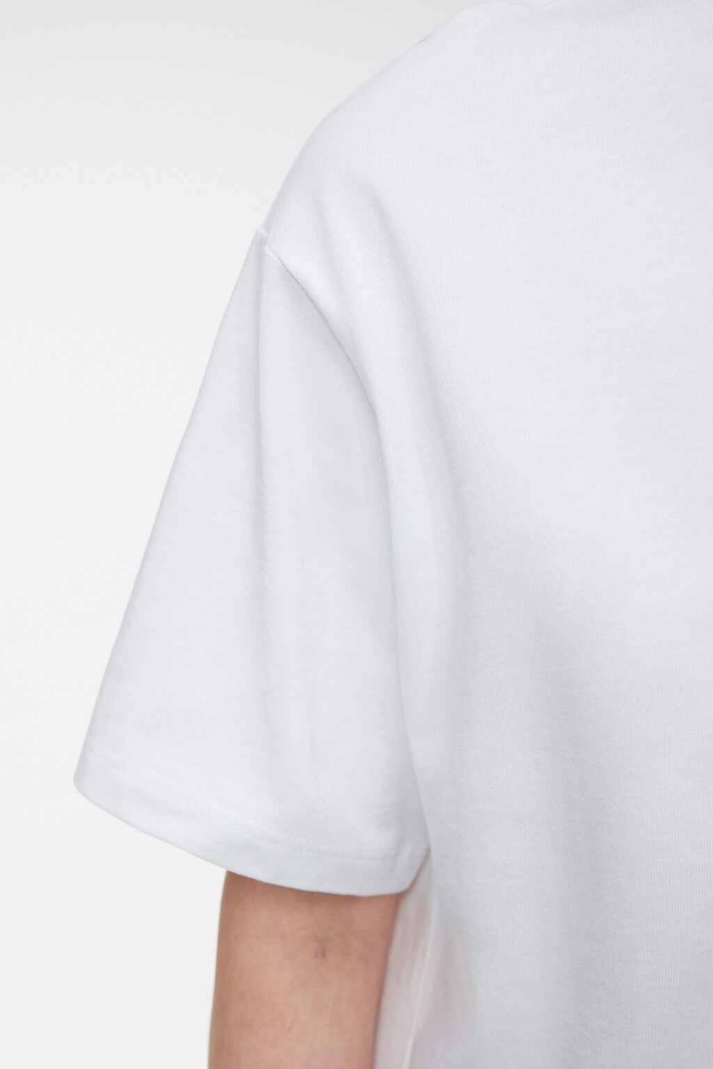 Футболка oversize хлопковая однотонная - цвет белый - 5