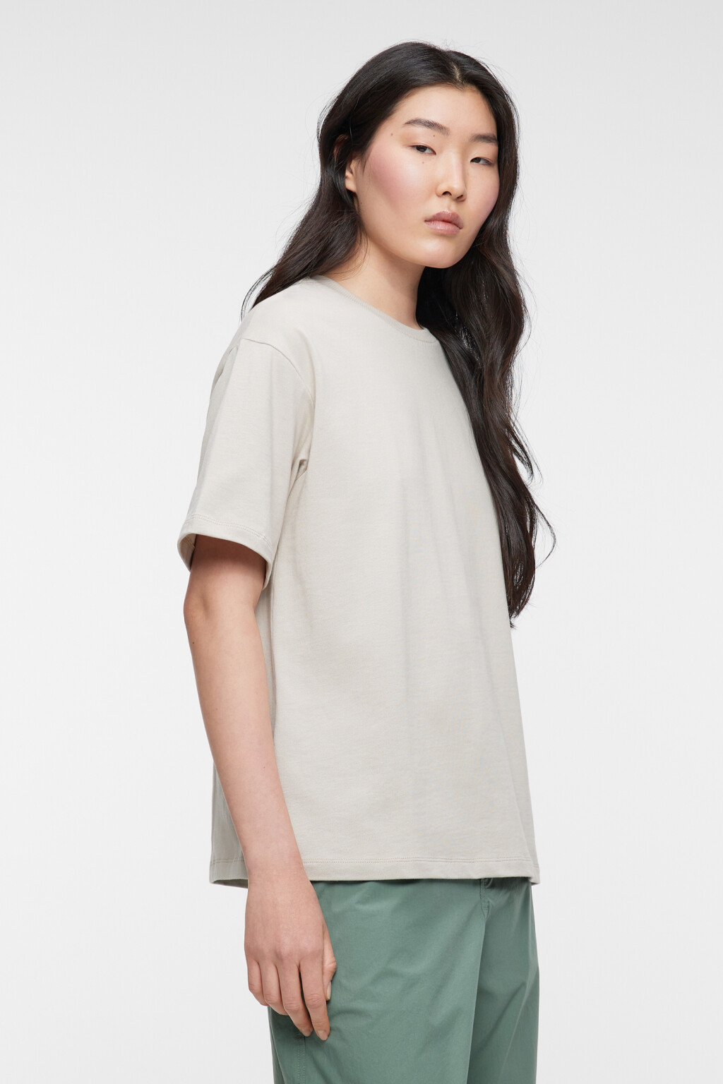 Футболка oversize хлопковая однотонная - цвет серый - 3