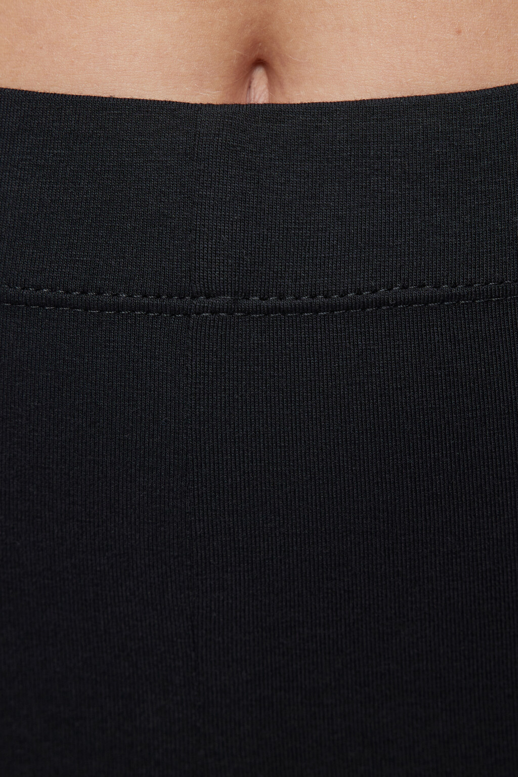 Шорты-велосипедки хлопковые гладкие со средней посадкой - цвет черный - 5