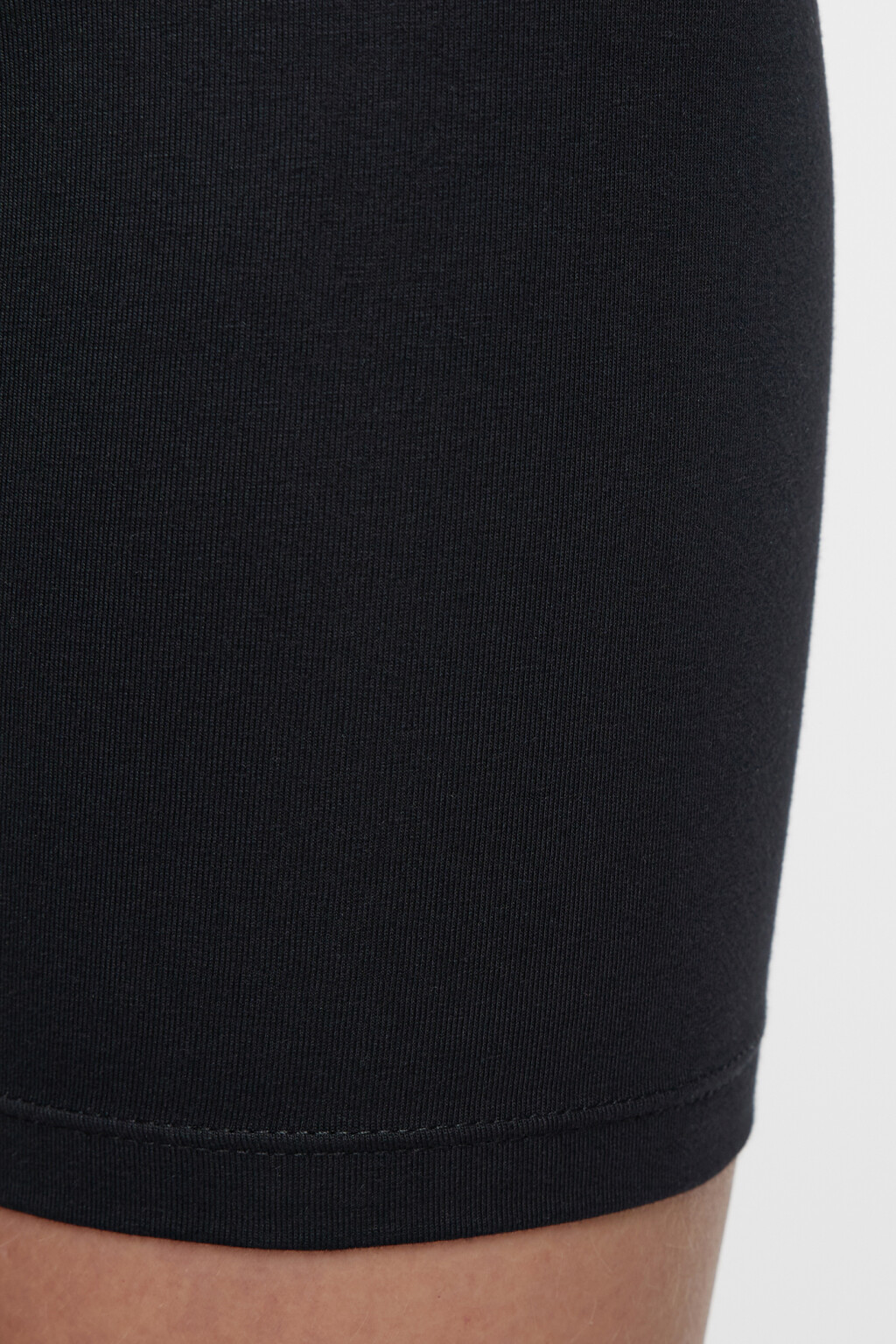 Шорты-велосипедки хлопковые гладкие со средней посадкой - цвет черный - 6