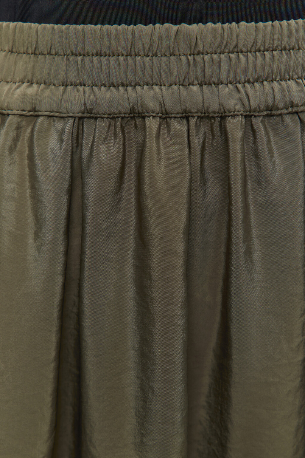 Юбка миди пышная с поясом на резинке и карманами - цвет зеленый - 7