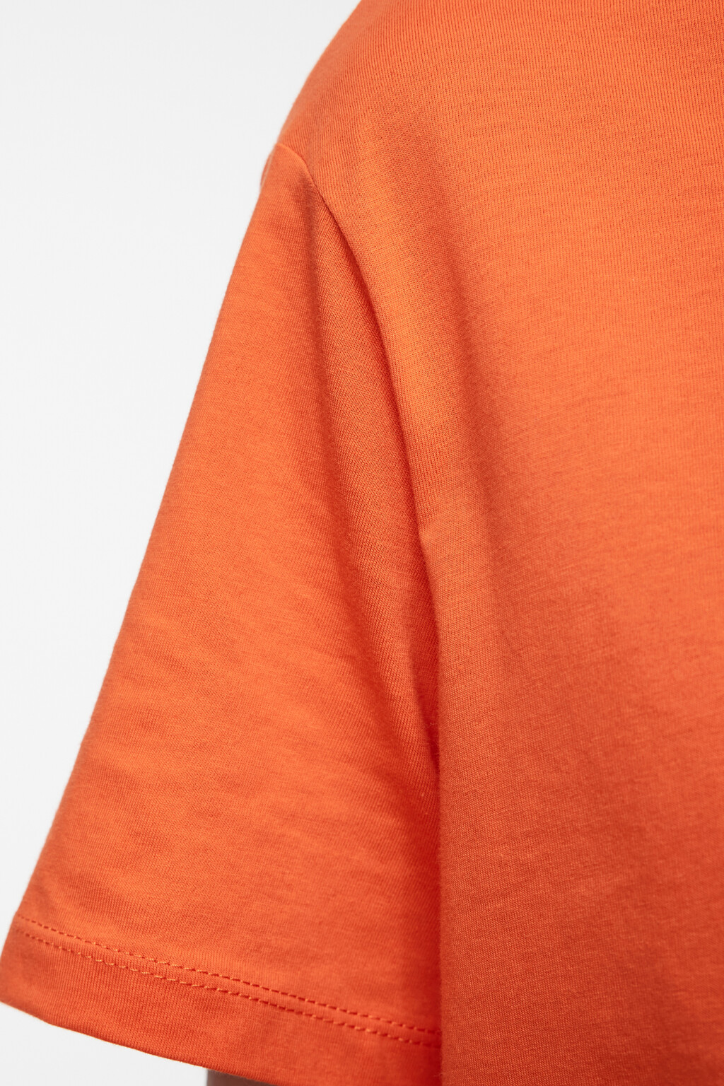 Футболка oversize хлопковая однотонная - цвет оранжевый - 5