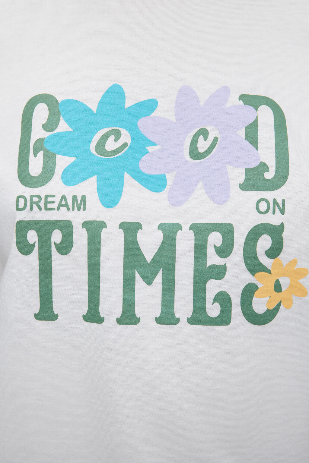 Футболка прямая хлопковая с летним принтом - цвет белый - 5