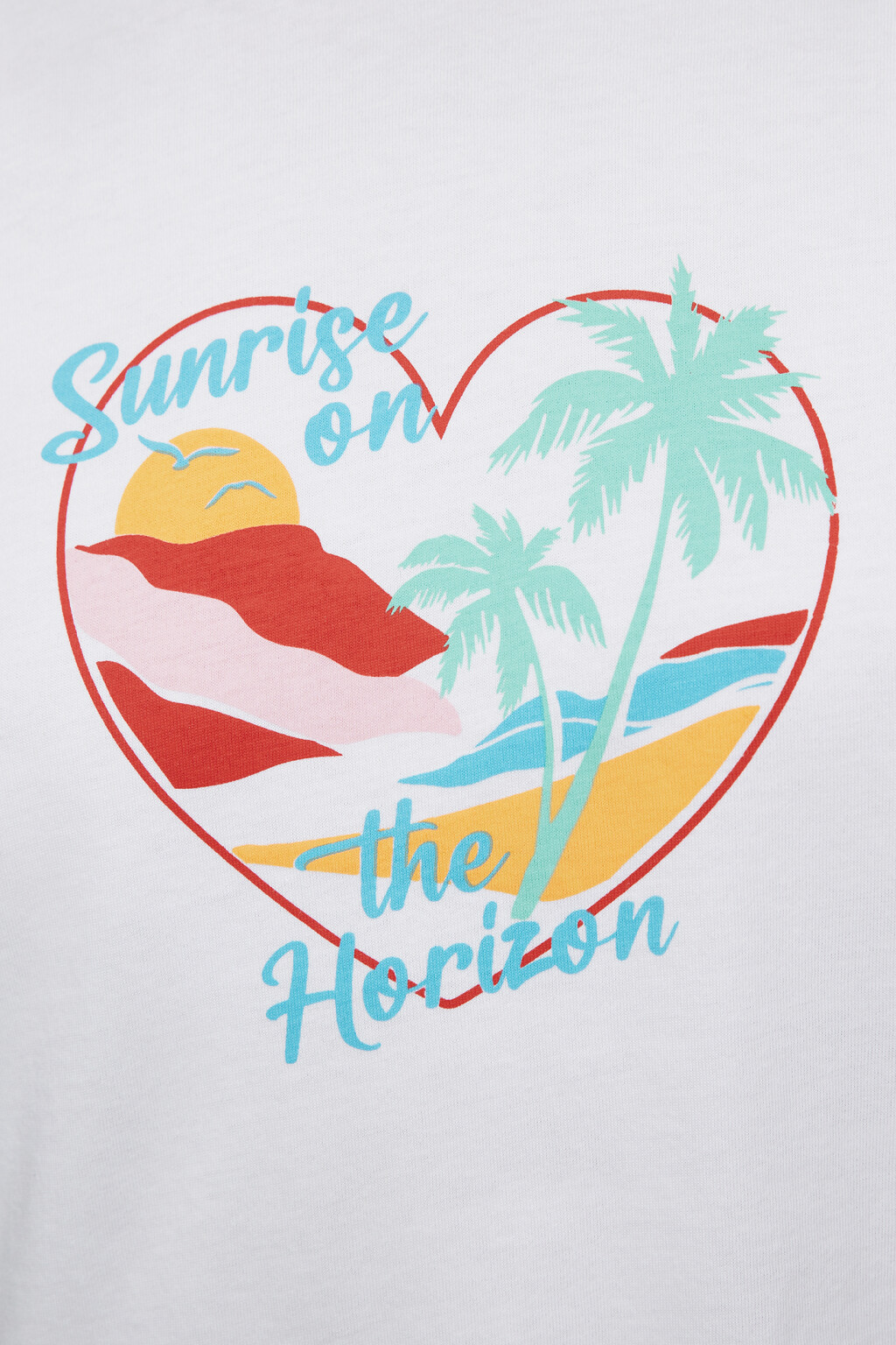 Футболка прямая хлопковая с летним принтом - цвет белый - 5