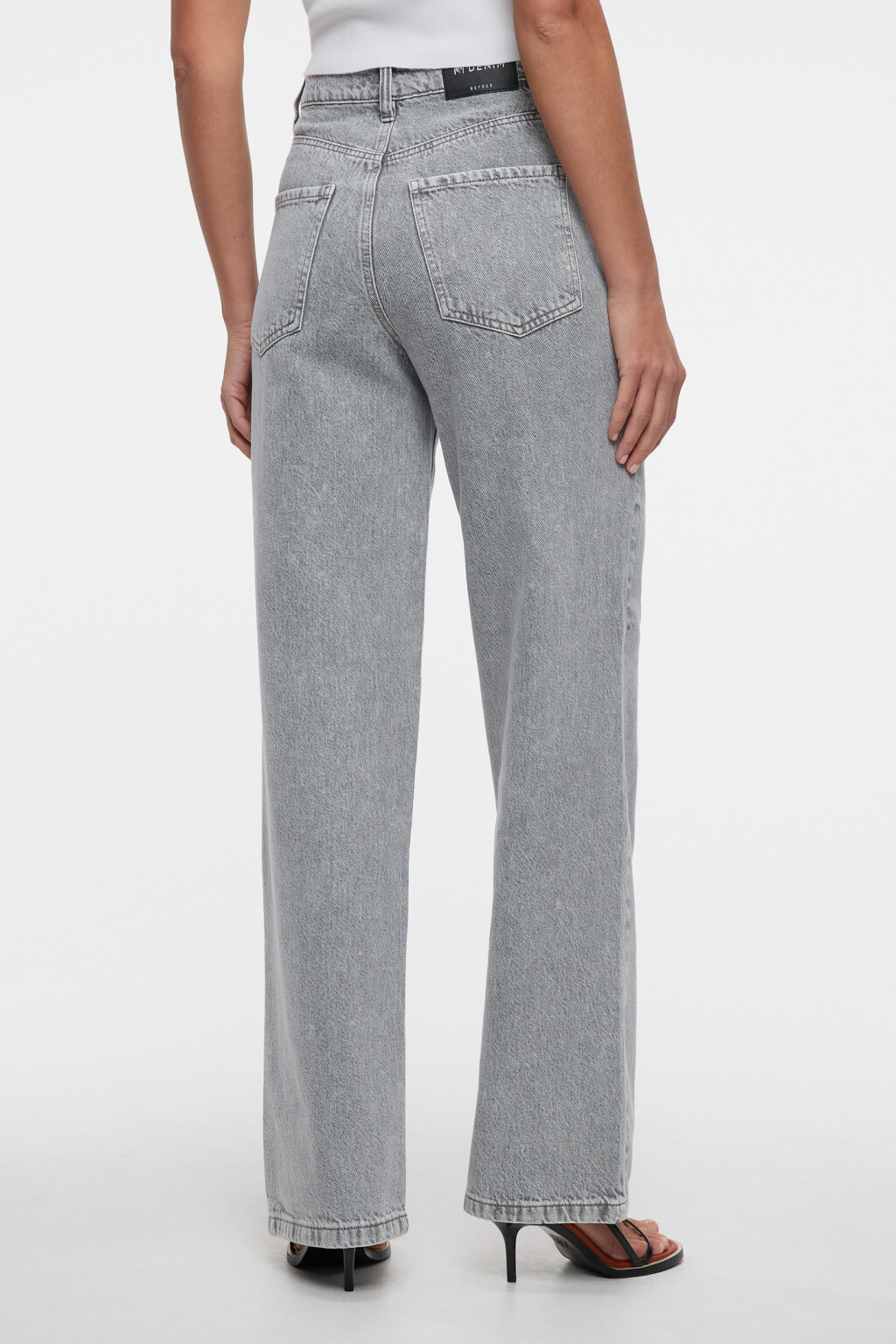 Джинсы WIDE широкие с высокой посадкой - цвет серый - 3
