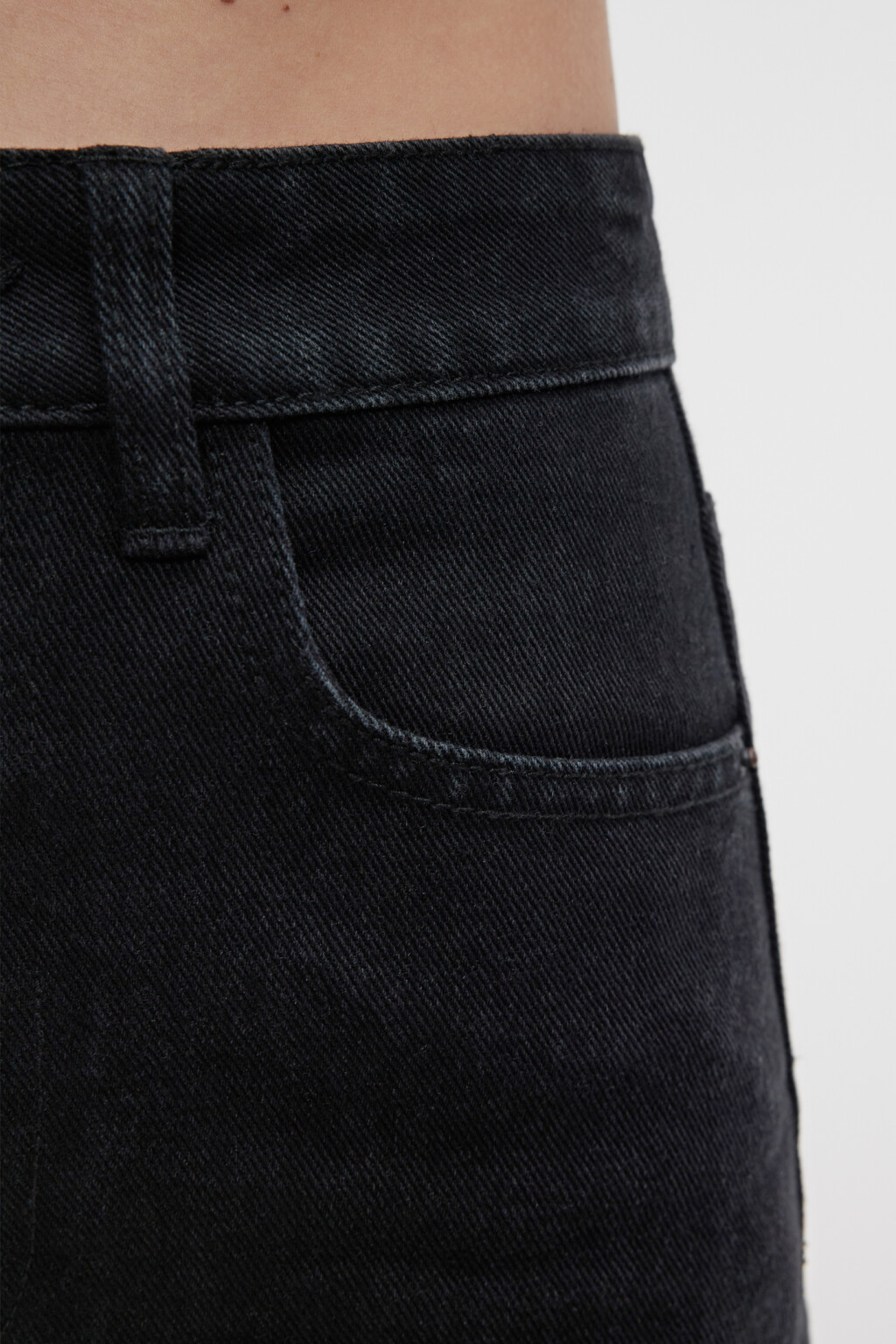 Джинсы WIDE широкие с высокой посадкой - цвет черный - 5