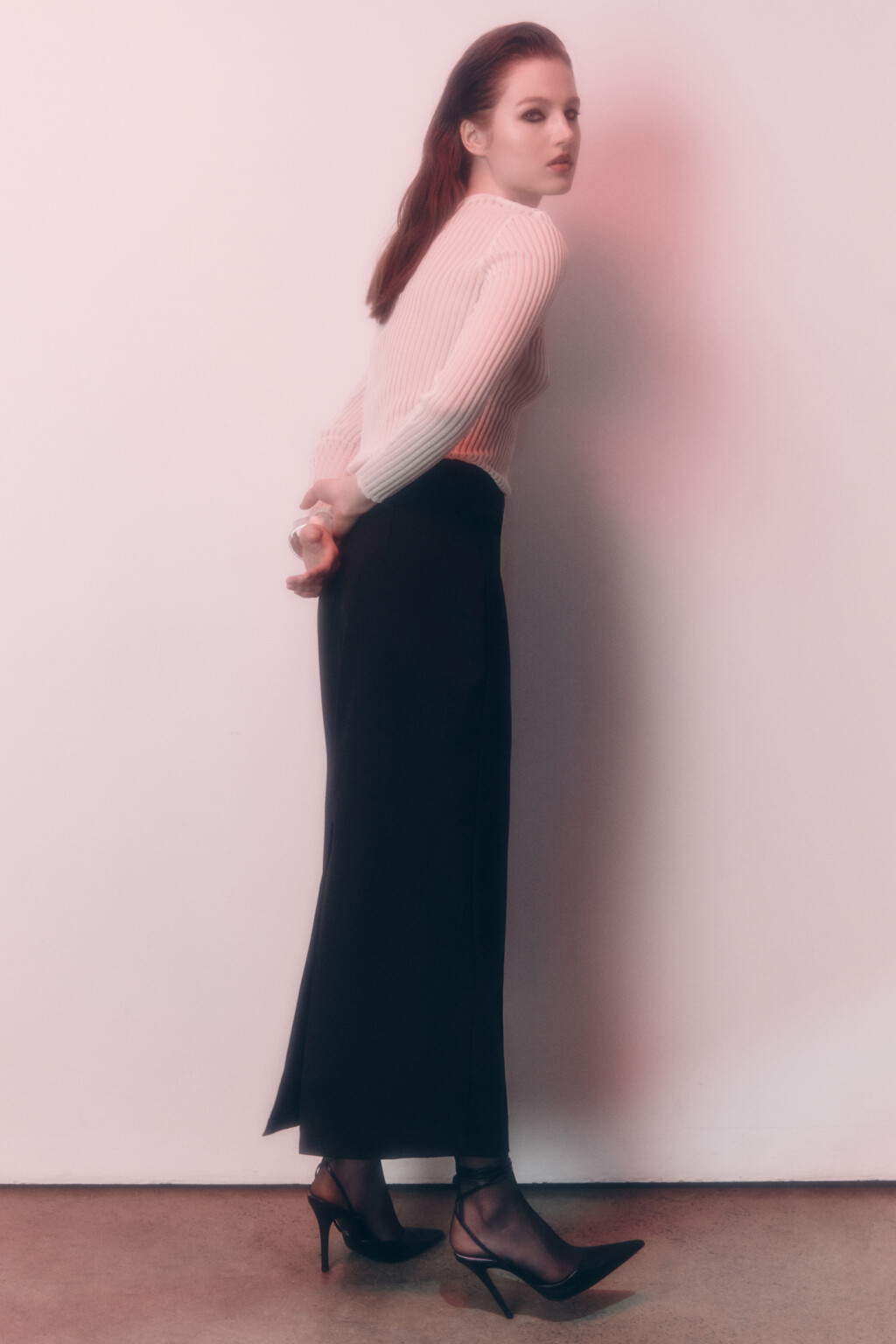 Юбка-карандаш макси прямая костюмная - цвет черный - 8