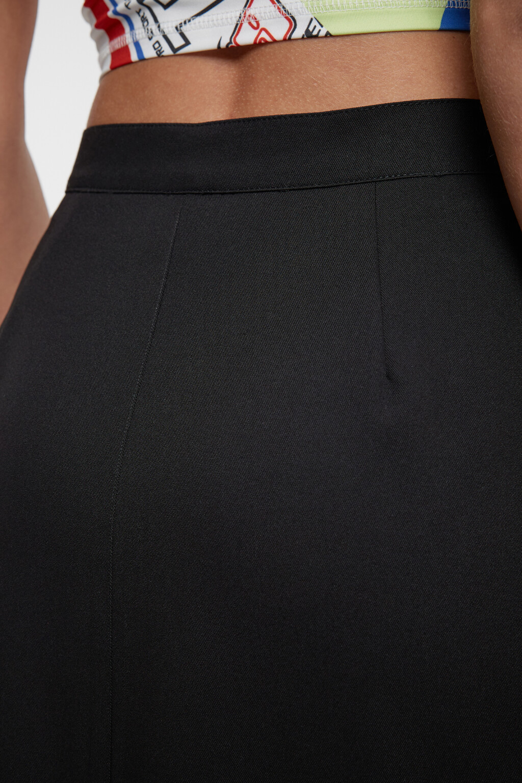 Юбка-карандаш макси прямая костюмная - цвет черный - 7