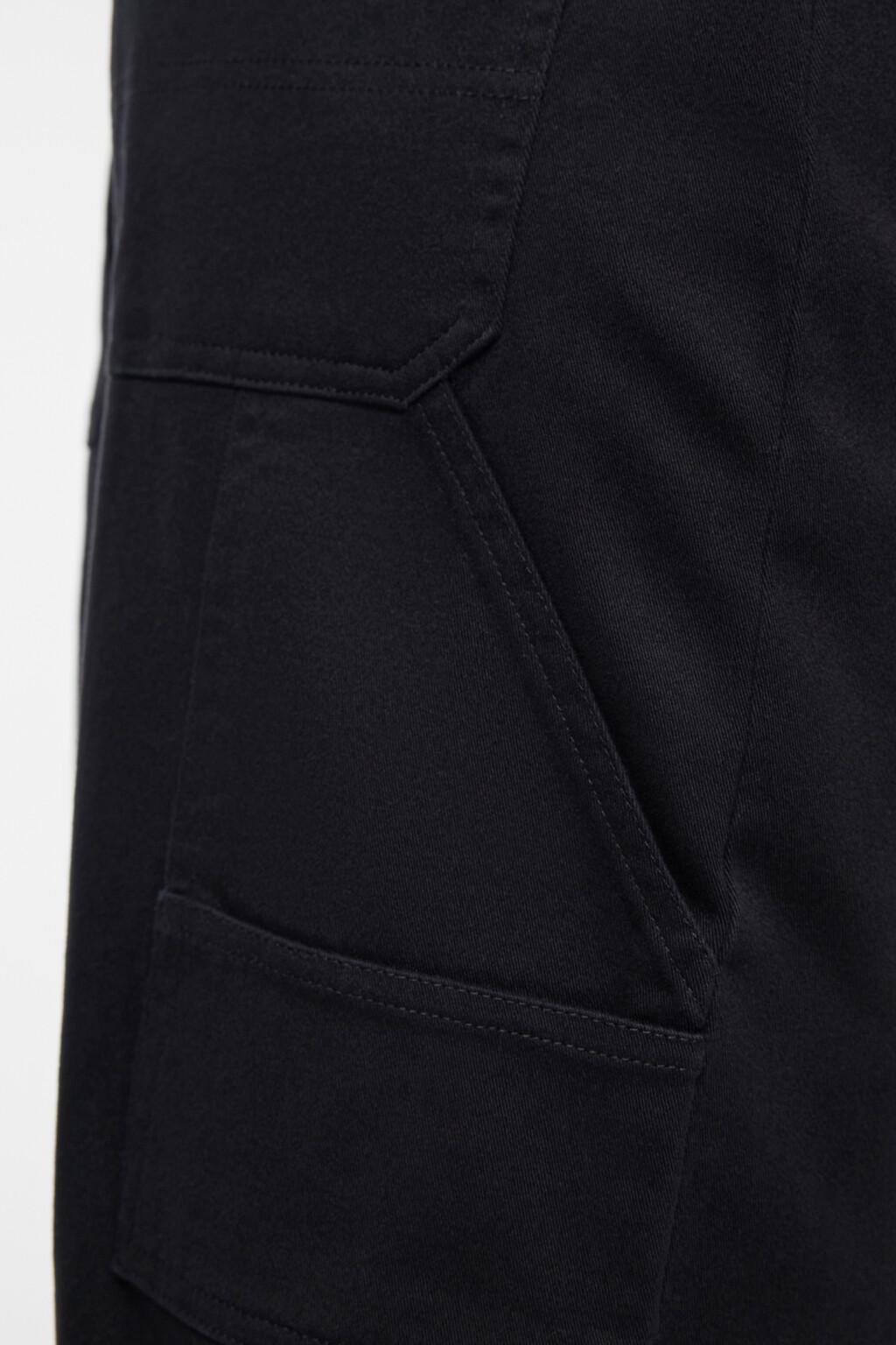 Брюки карго широкие костюмные со средней посадкой - цвет черный - 7