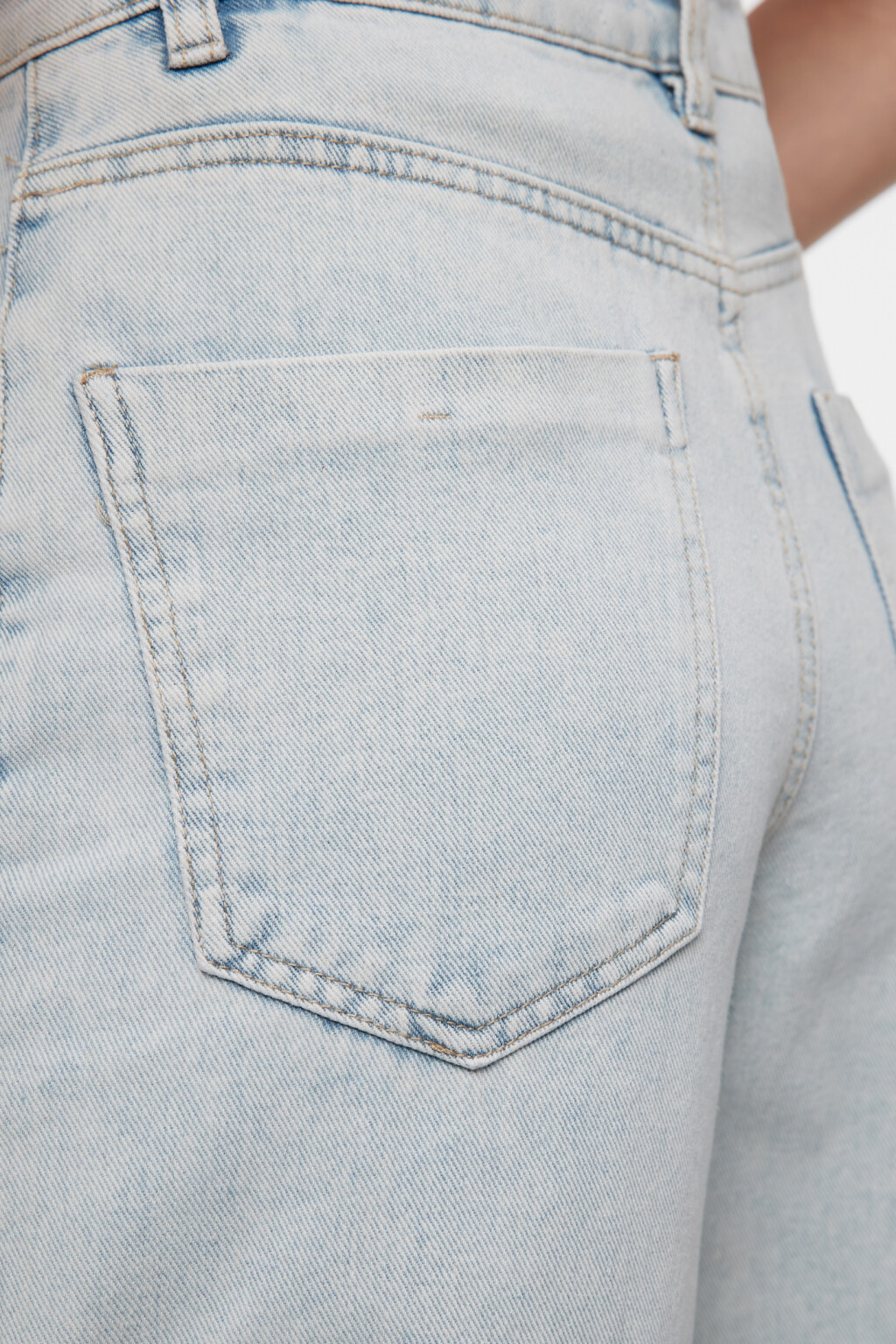 Джинсы-бананы широкие со средней посадкой - цвет голубой - 6