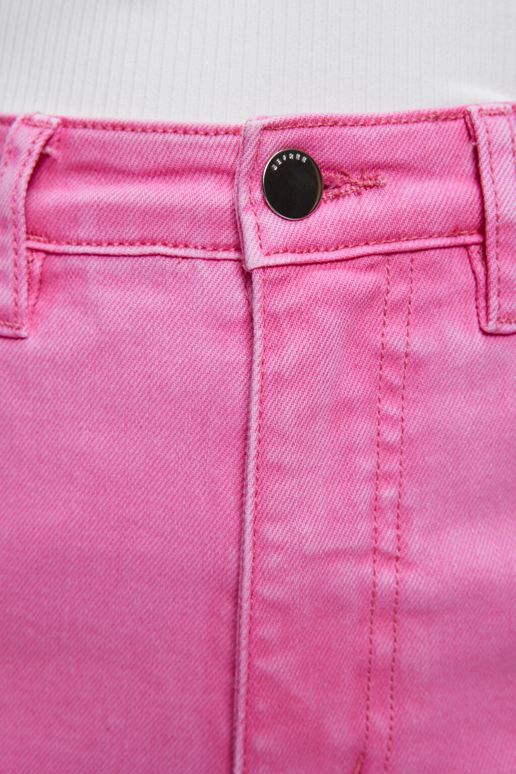 Джинсы клеш облегающие с высокой посадкой - цвет розовый - 6