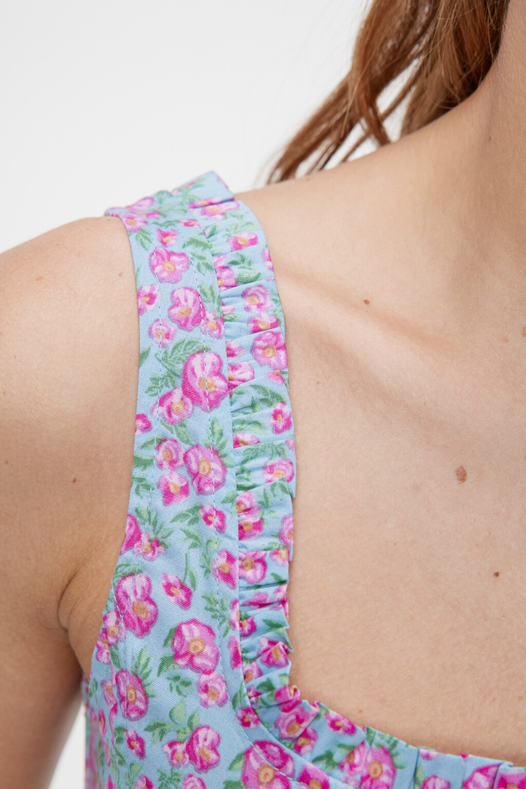 Топ-полуграция корсетный облегающий на широких бретелях - цвет мультиколор - 5