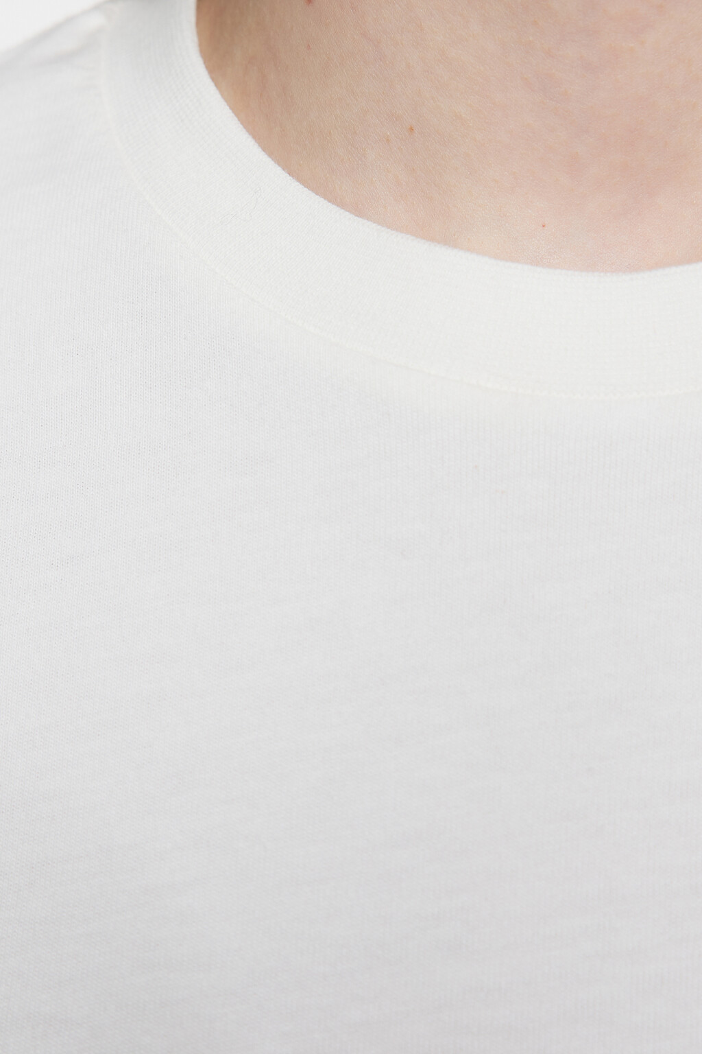 Футболка хлопковая прямая базовая - цвет белый - 6