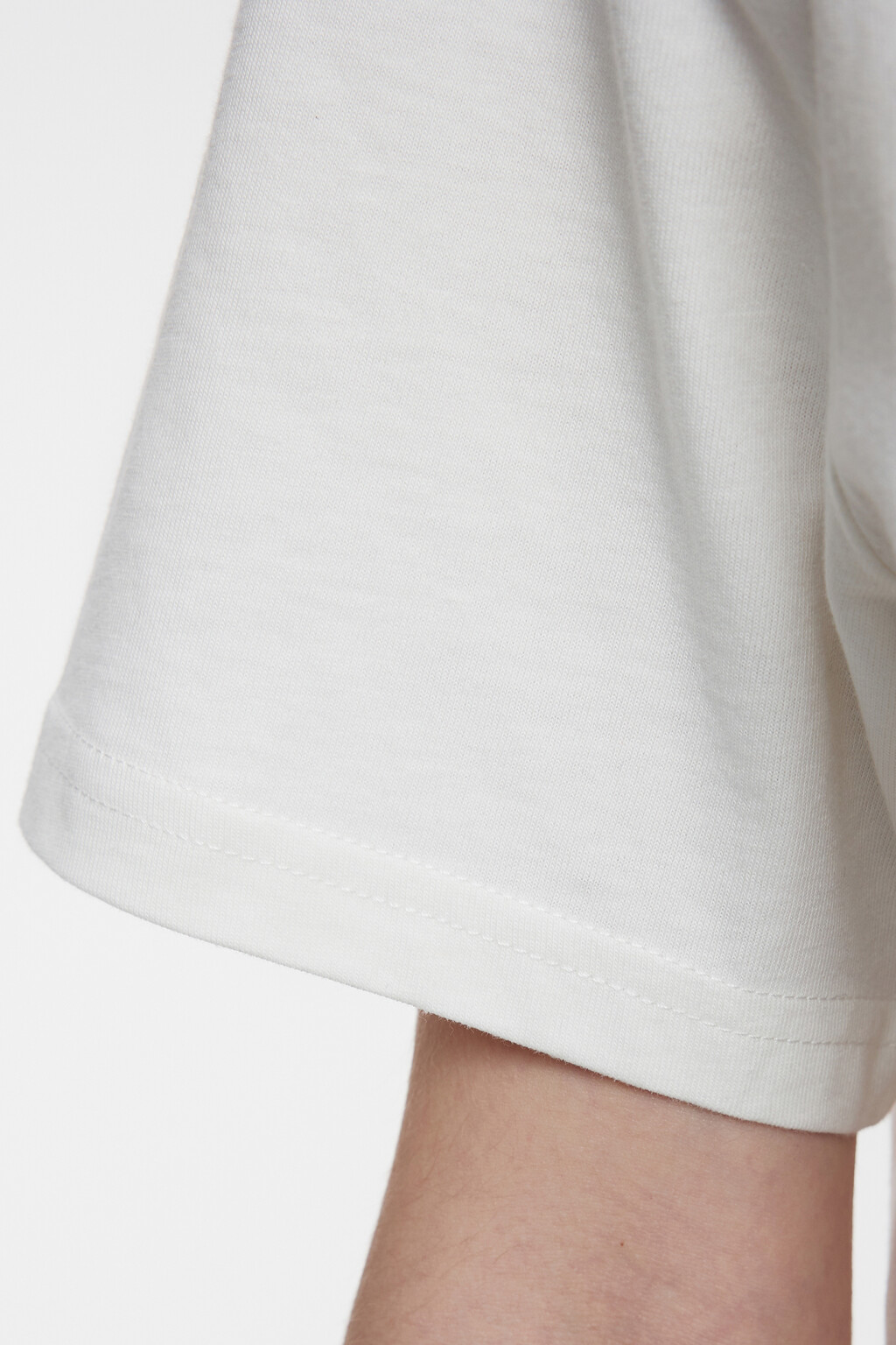 Футболка хлопковая прямая базовая - цвет белый - 7