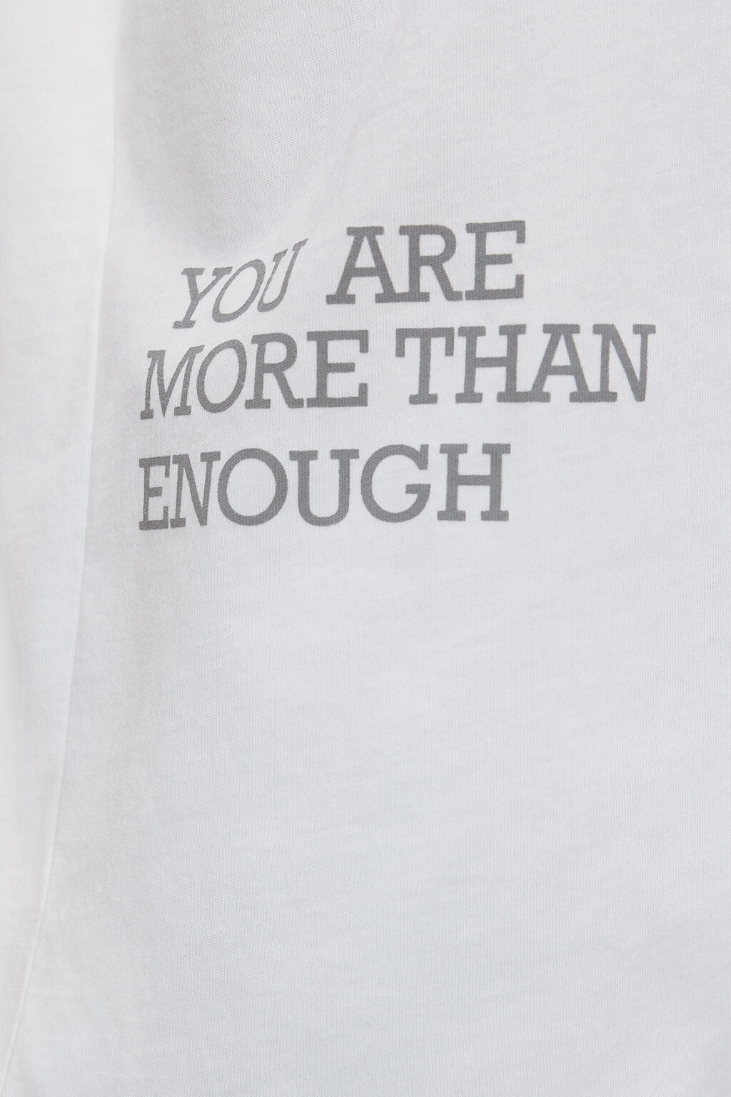 Футболка oversize хлопковая с принтом-надписью - цвет белый - 6