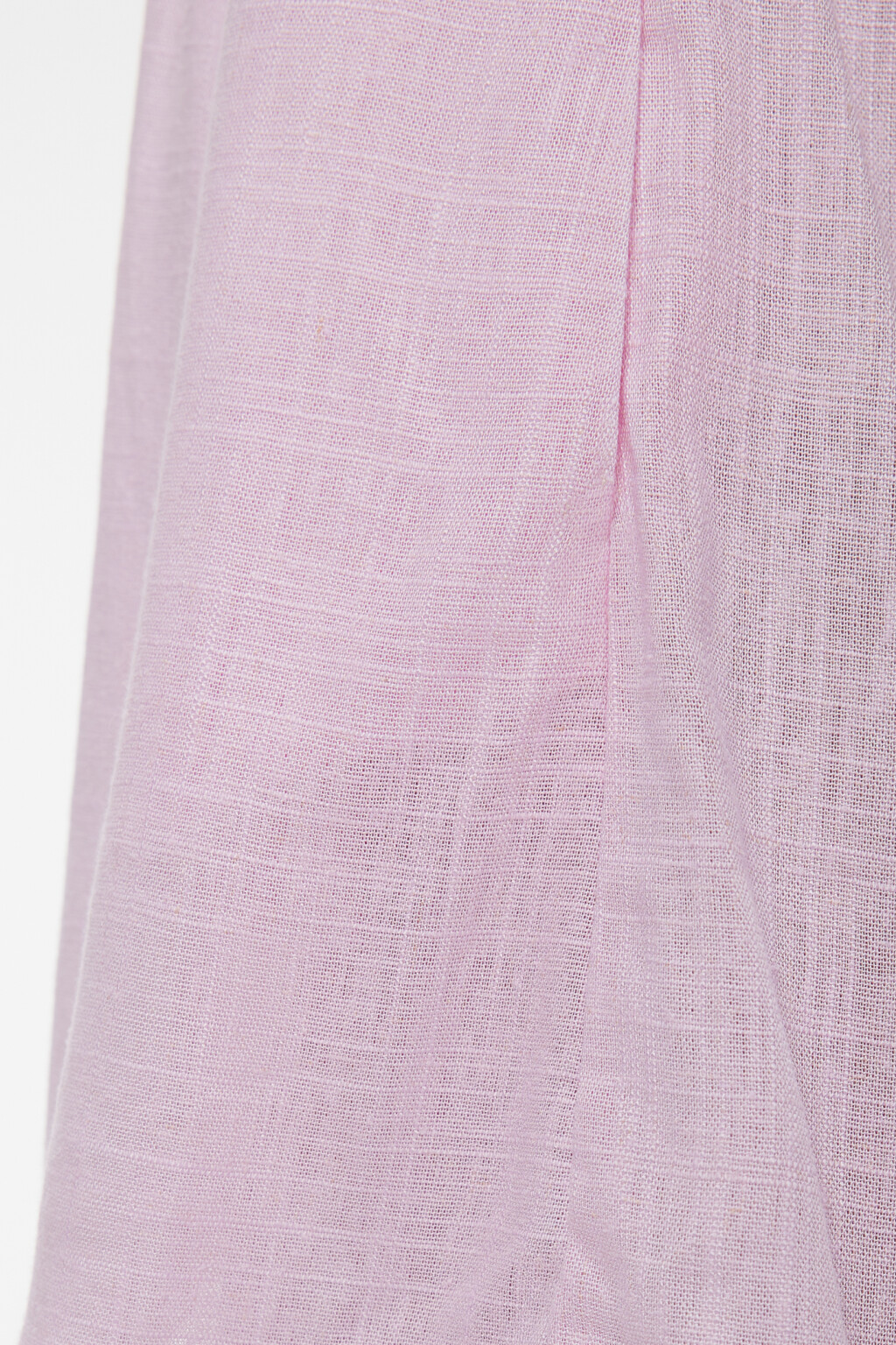 Шорты А-силуэта льняные с поясом на завязках - цвет розовый - 6