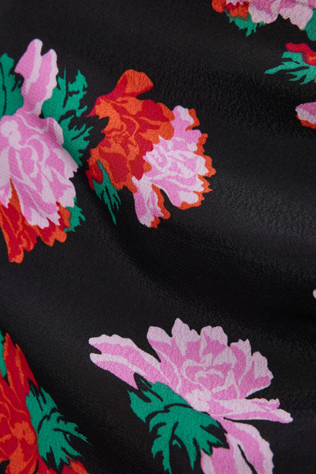 Юбка миди вискозная с разрезом и цветочным принтом - цвет красный - 5