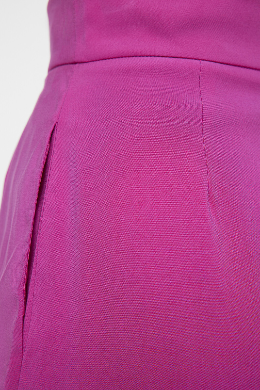 Брюки широкие костюмные из вискозной ткани - цвет розовый - 6