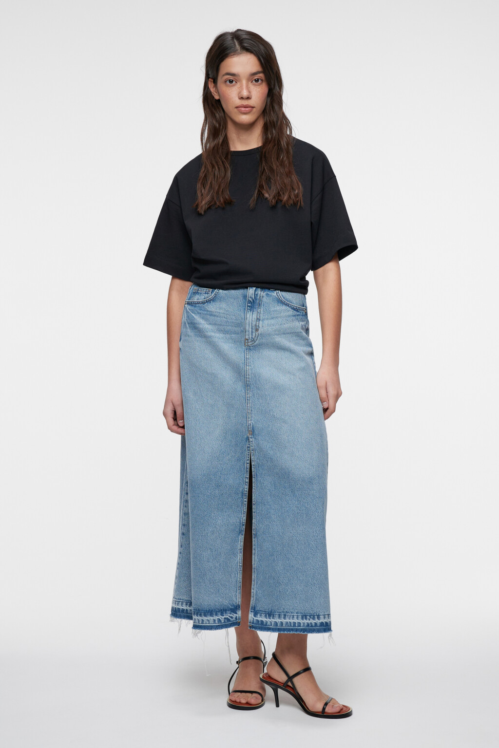 Футболка oversize хлопковая однотонная - цвет черный - 1