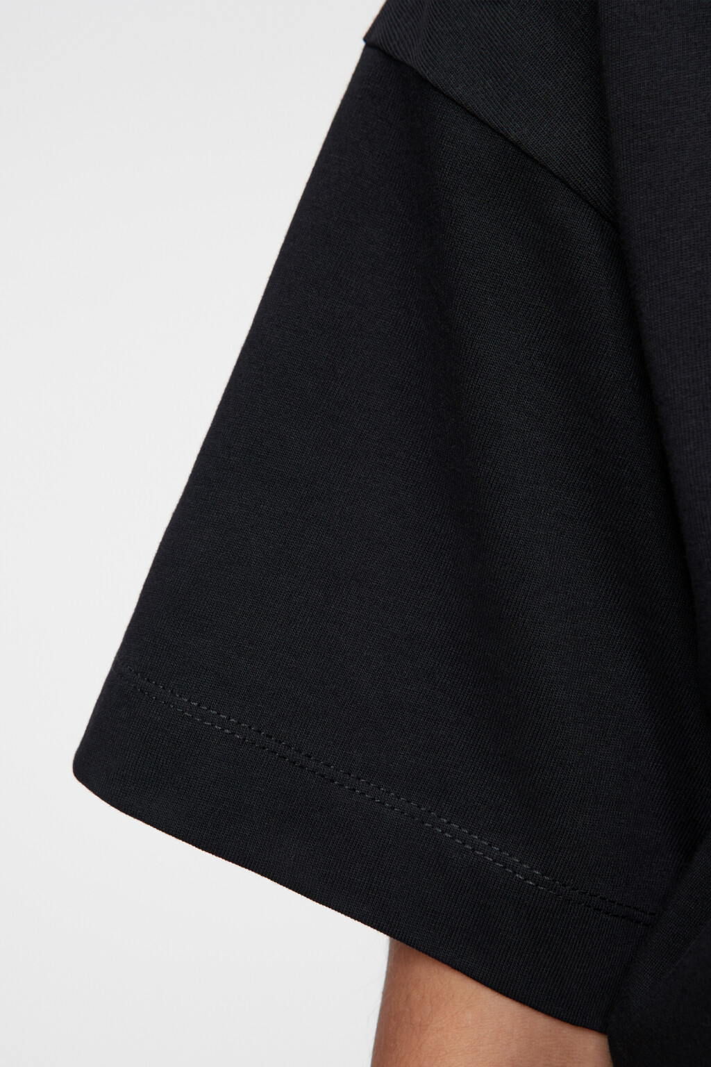 Футболка oversize хлопковая однотонная - цвет черный - 5