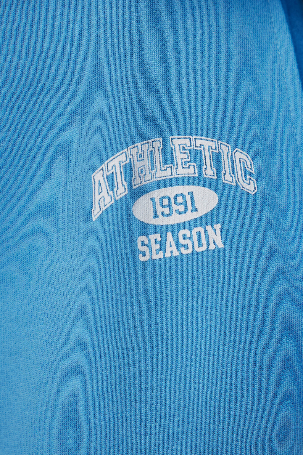 Брюки-джоггеры хлопковые с принтом и утяжками - цвет голубой - 5