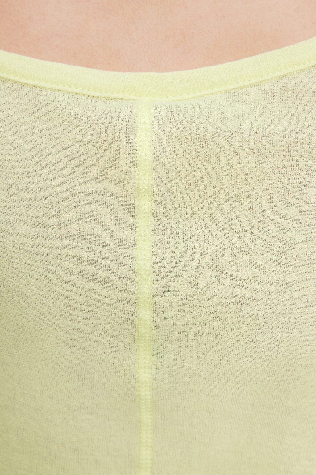 Лонгслив oversize хлопковый с вырезом-лодочкой - цвет желтый - 5