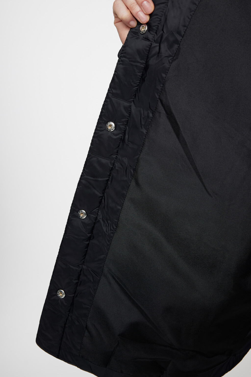 Куртка-рубашка oversize стеганая утепленная - цвет черный - 7
