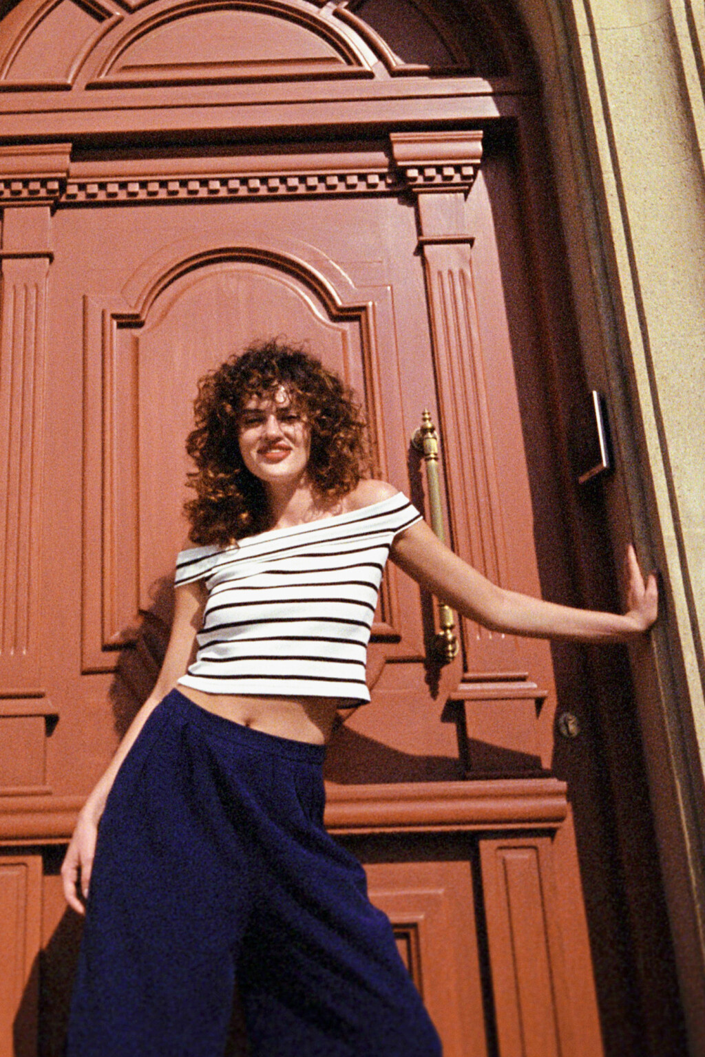 Топ-бандо хлопковый облегающий с открытыми плечами - цвет белый - 6