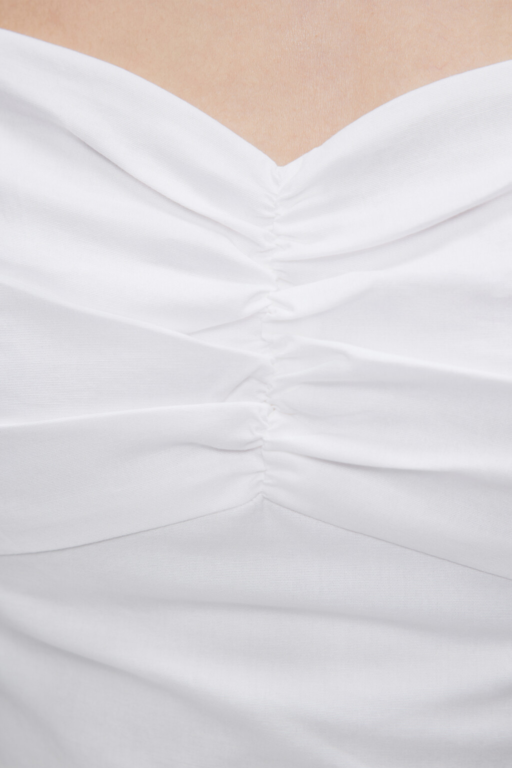 Блузка-топ хлопковая с открытой спиной и шнуровкой - цвет белый - 6