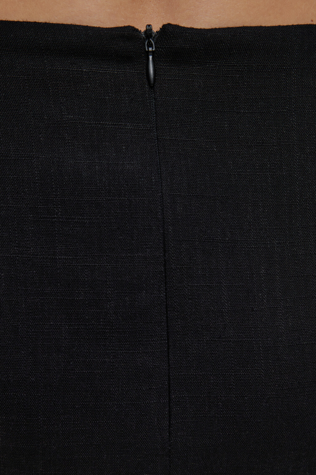 Юбка миди вискозная с разрезом и драпировкой - цвет черный - 6