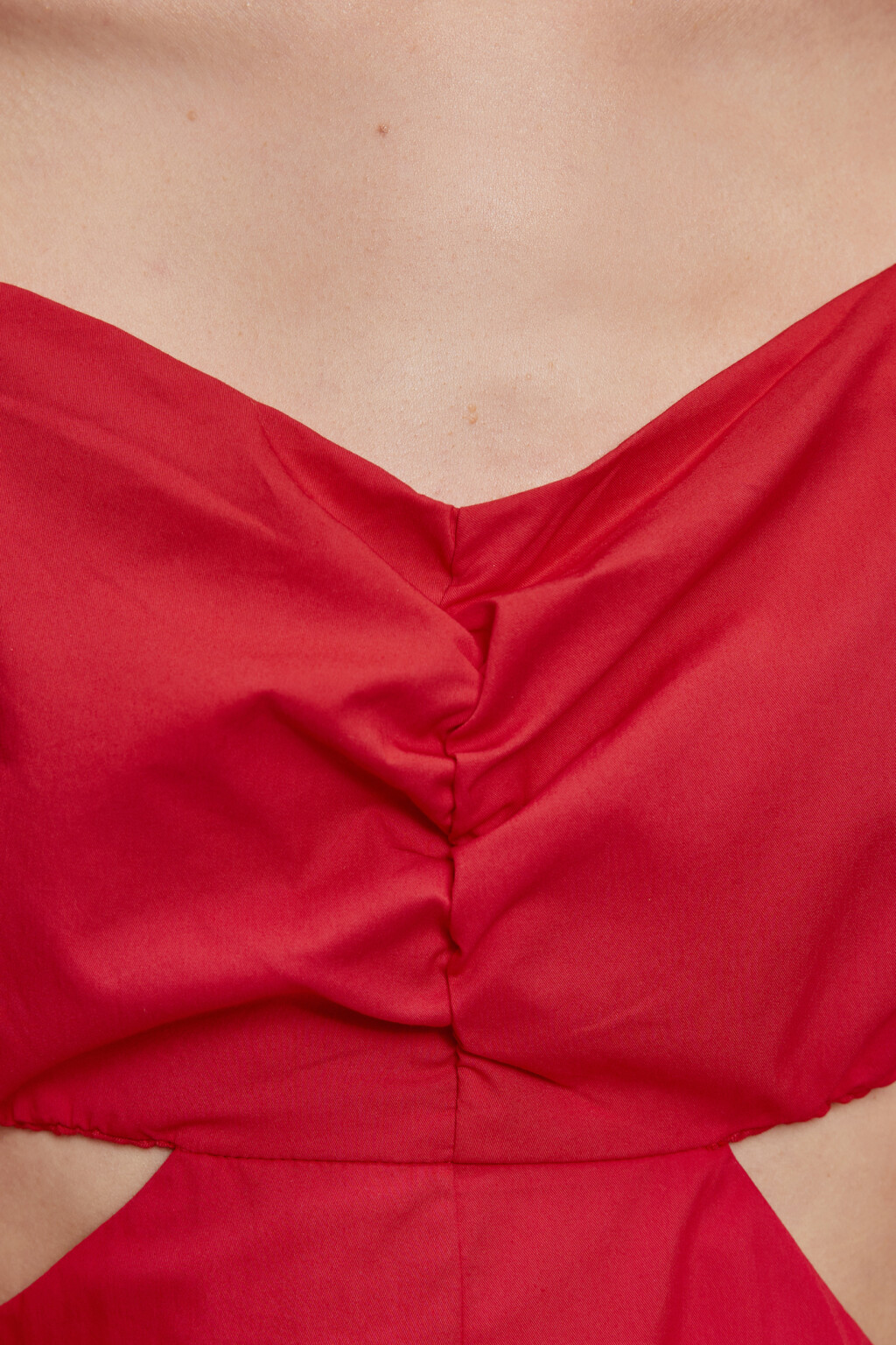 Комбинезон мини хлопковый с шортами и блузкой-топом - цвет красный - 5