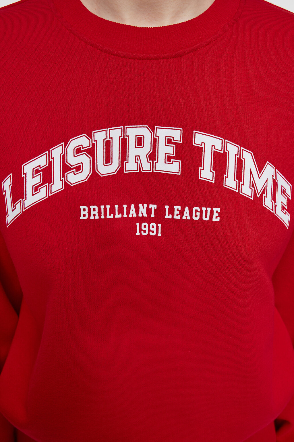 Свитшот oversize хлопковый с утяжками и стопперами - цвет красный - 5