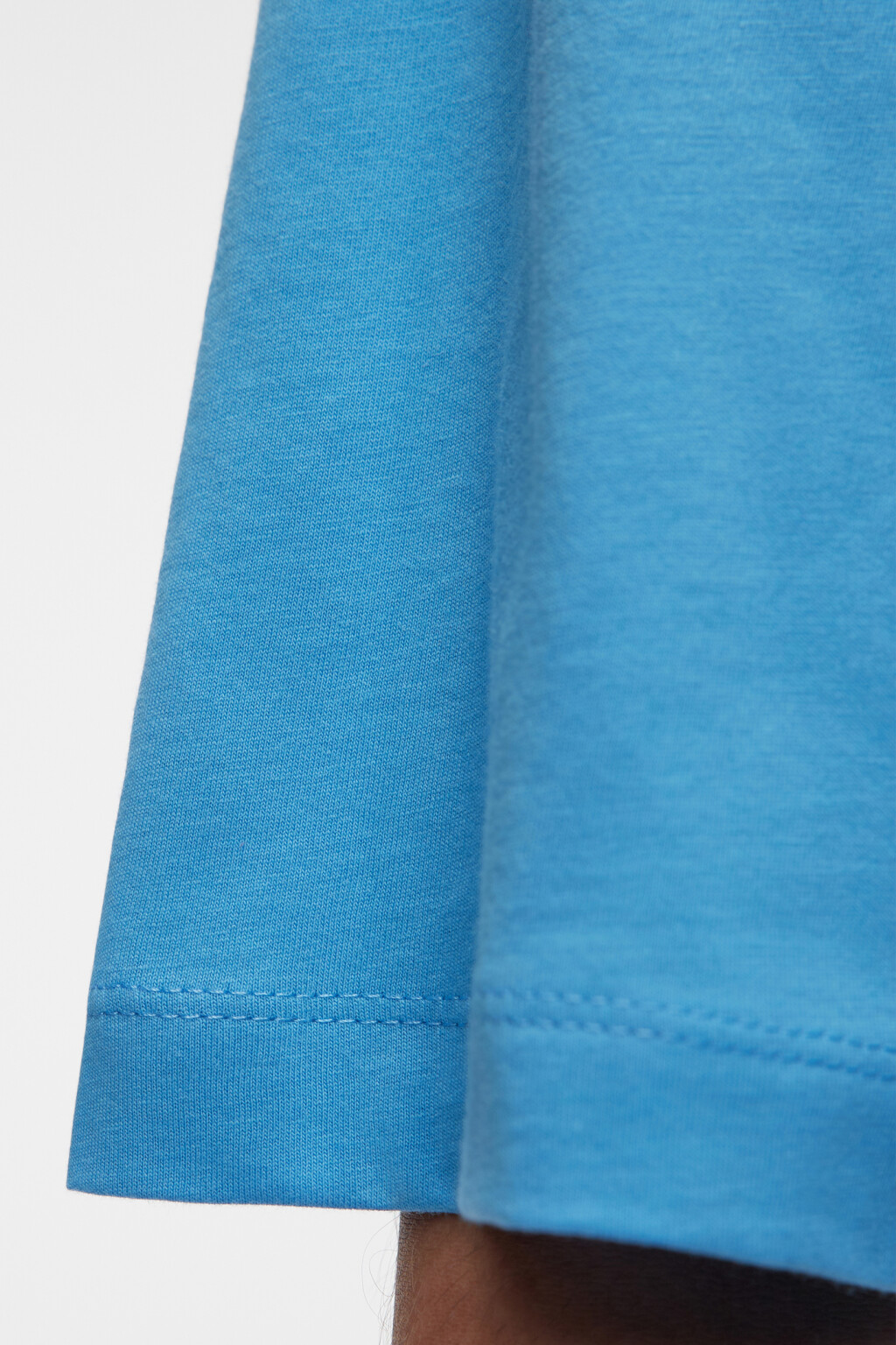 Футболка oversize хлопковая с принтом-надписью - цвет голубой - 6