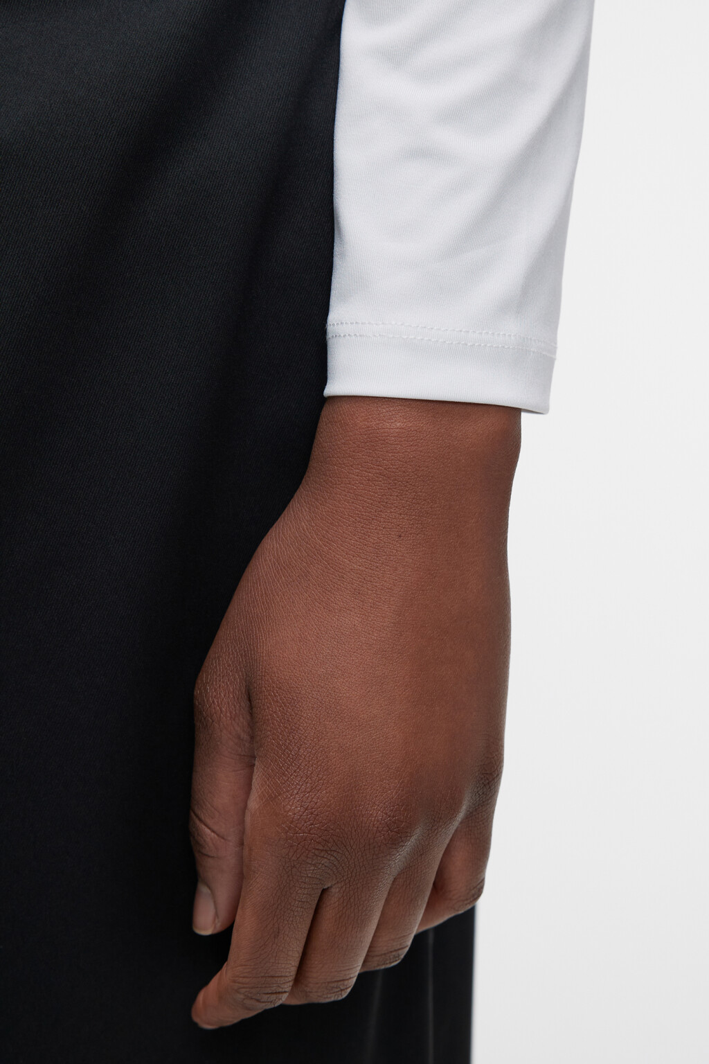 Лонгслив укороченный облегающий однотонный - цвет белый - 6