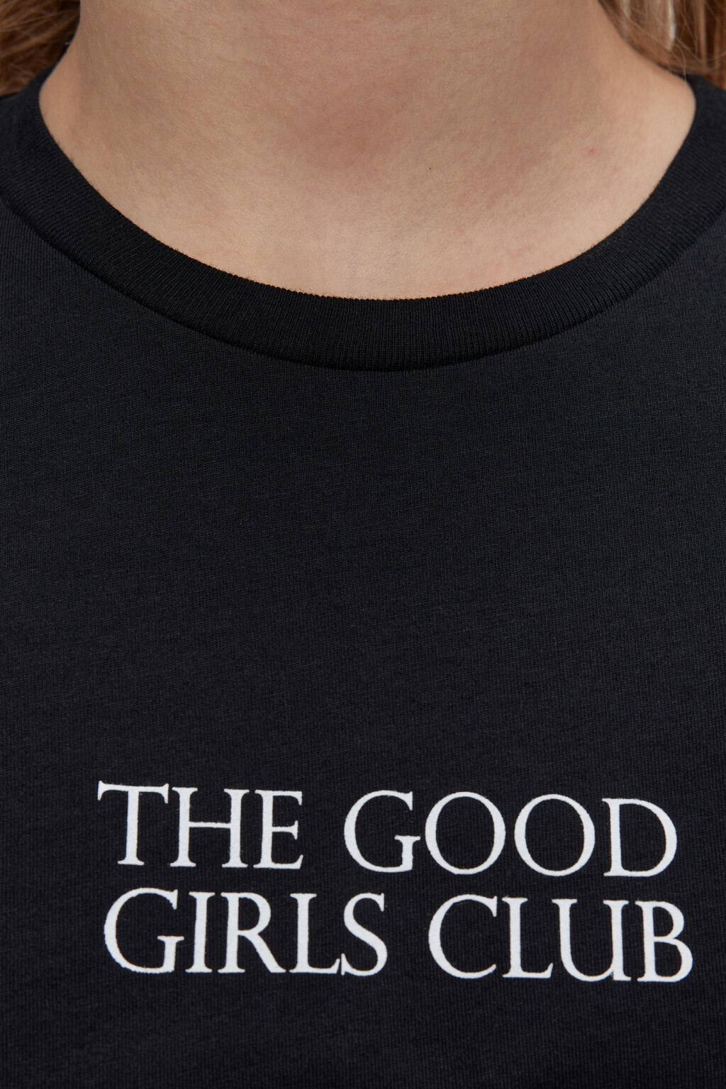 Футболка прямая хлопковая с принтом-надписью - цвет черный - 5