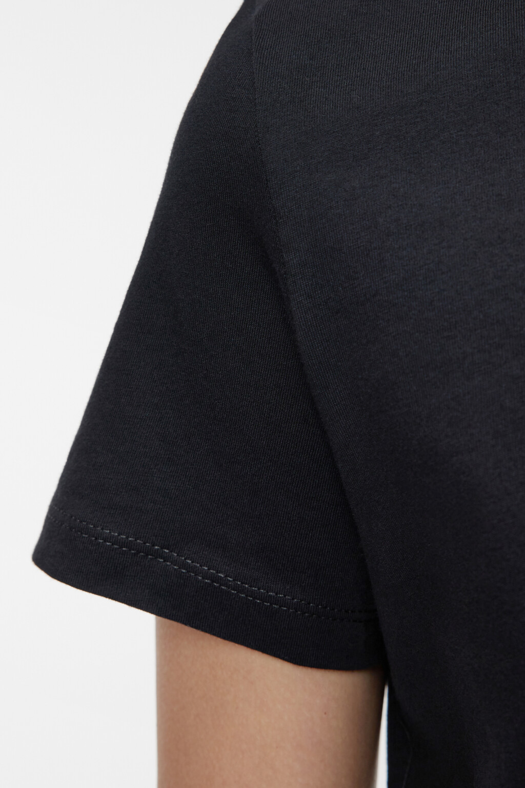 Футболка прямая хлопковая с принтом-надписью - цвет черный - 6