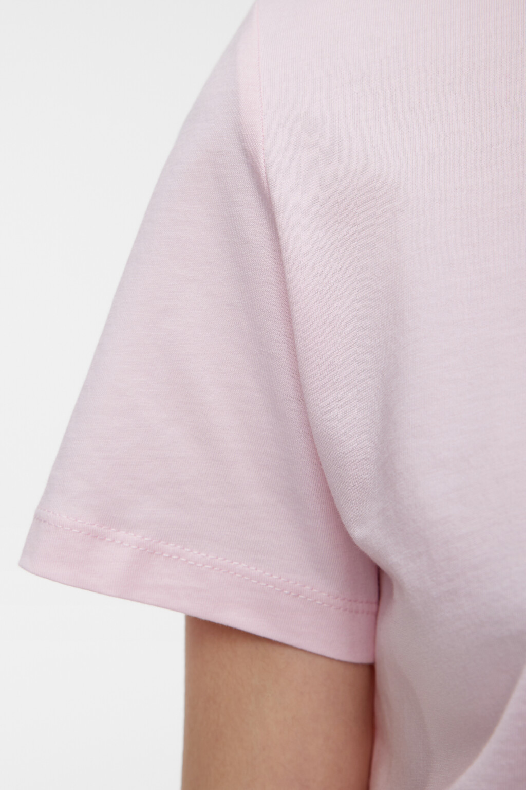 Футболка прямая хлопковая с принтом-надписью - цвет розовый - 6