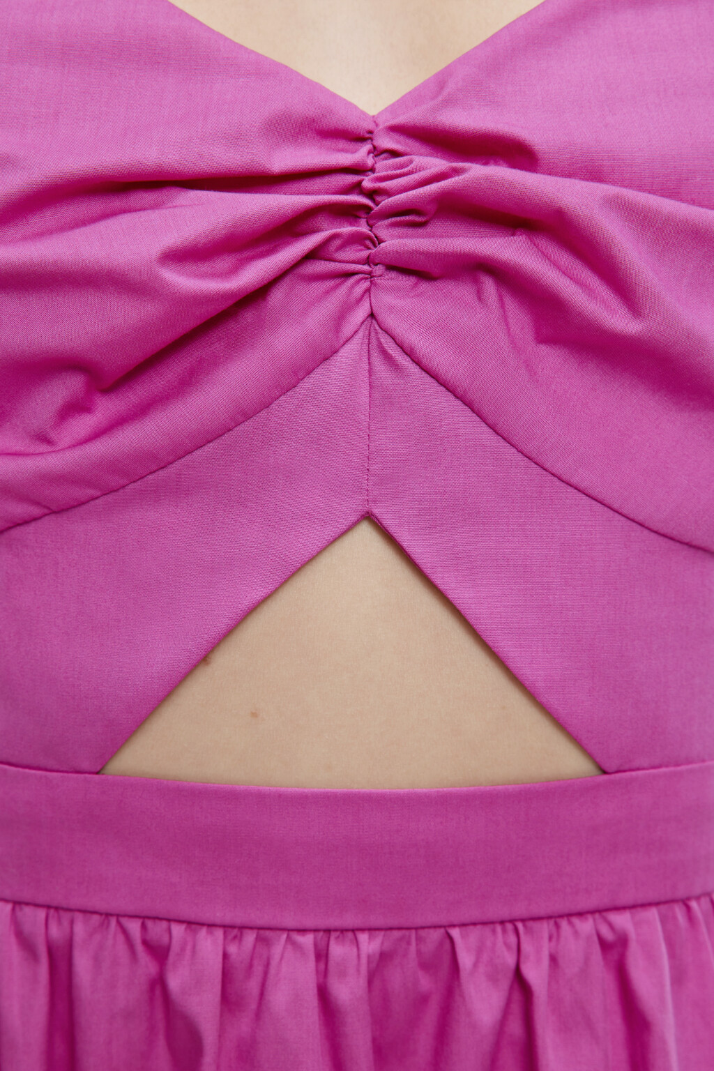 Платье-сарафан миди на тонких бретельках с воланами - цвет розовый - 6