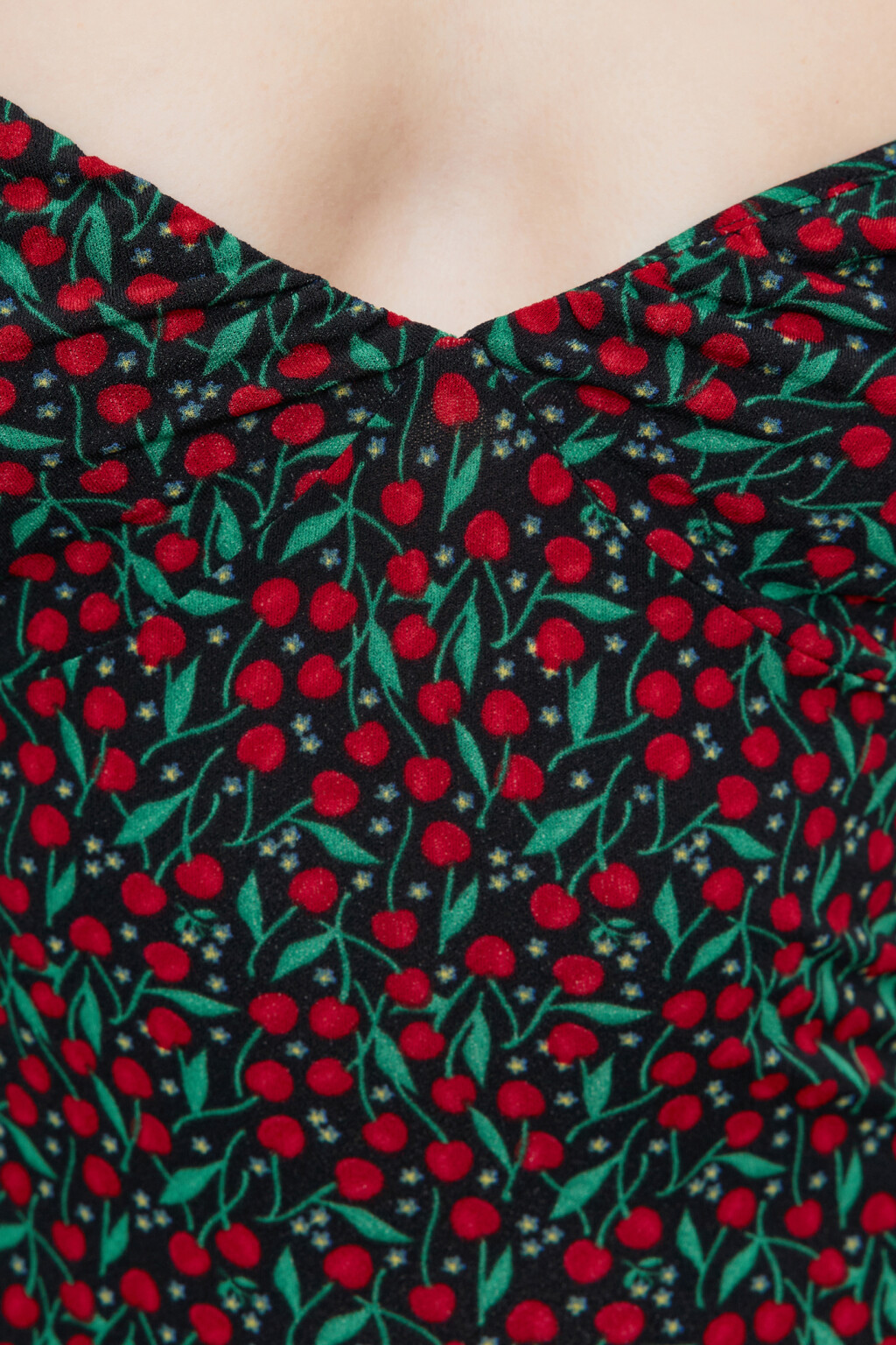 Платье миди с открытыми плечами и разрезом на бедре - цвет красный - 5